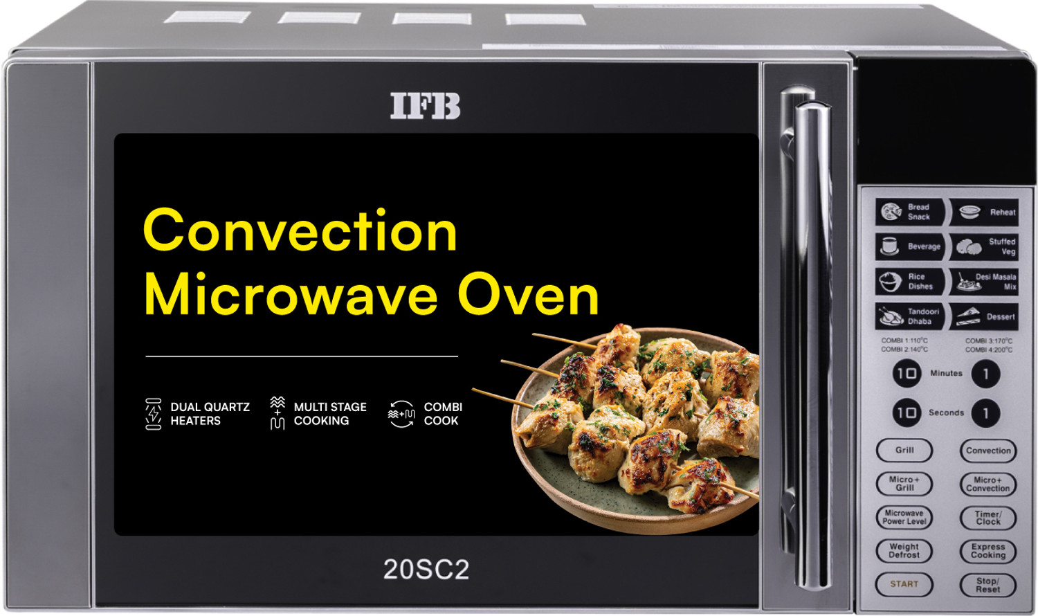 Image of Pelonis 23 L Convection Microwave Oven (AS823E4J S, Black)