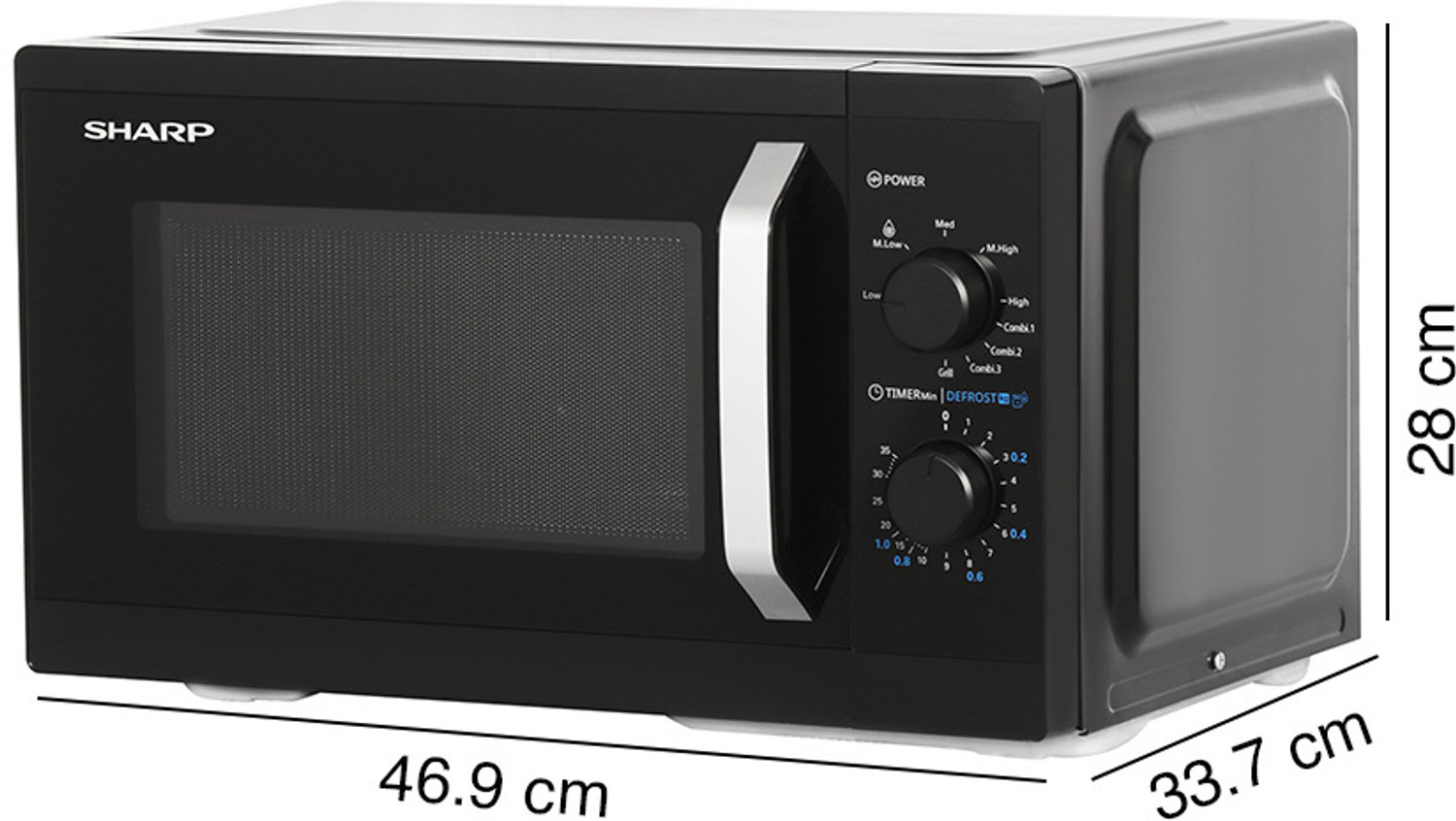 Image of Sharp 25 L Convection & Grill Microwave Oven (R625KNK, Black)