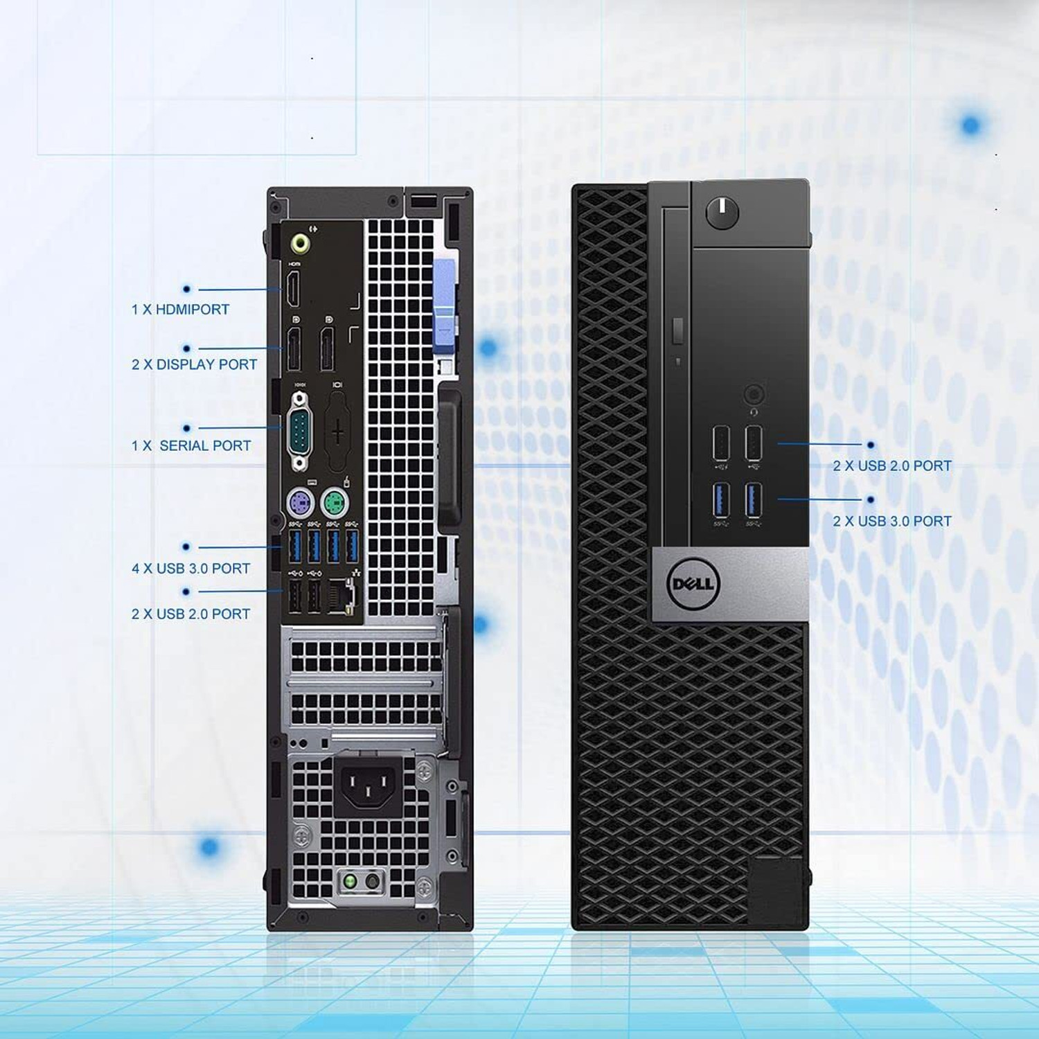 Image of DELL Refurbished Core i5 6th /8GB /512GB /Win11 - Windows 11 Pro, Intel, Core i5 6th Generation, 8 GB DDR4, 512 GB SSD with WiFi Mini PC (Multicolor)