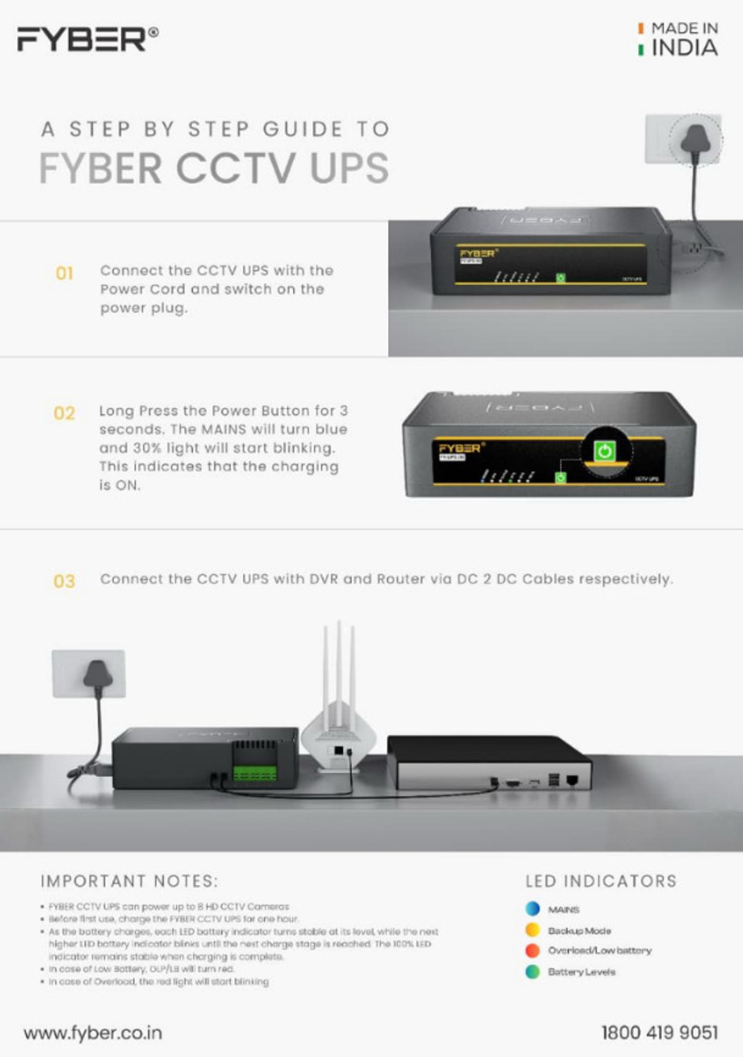 Image of FYBER FY-UPS8C Power Backup for Router