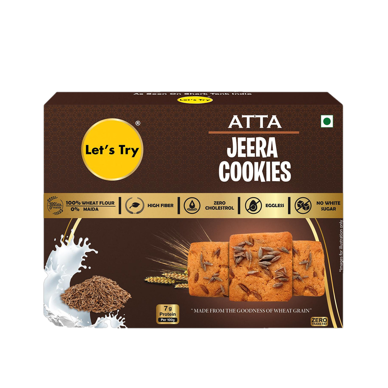 Image of mata raj kaur foods JEERA COOKIES Bakery Biscuit (400 g)