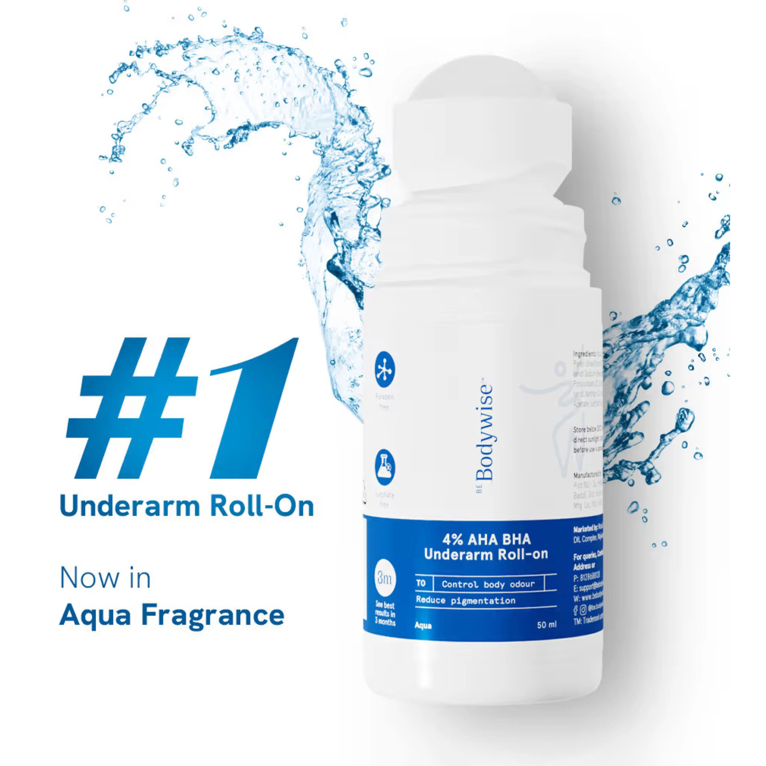 Image of GULITA Bodywise Underarm Roll On | Reduces Pigmentation Deodorant Roll-on - For Women Deodorant Roll-on - For Women (50 ml)