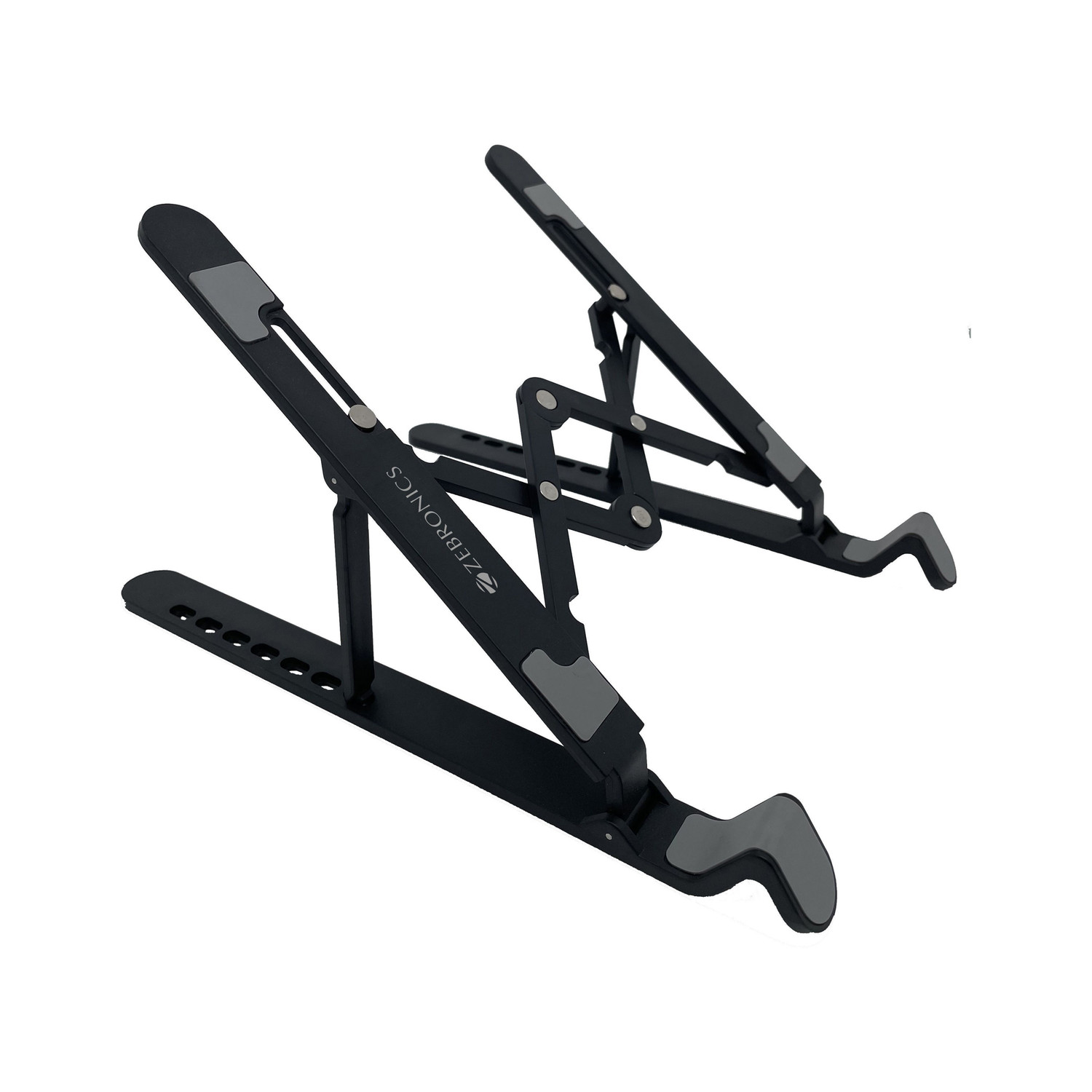 ZEBRONICS ZEB-NS1500 ZEB NS-1500 laptop stand with 7 Angles adjustable Tabletop(BLACK) Aluminium Laptop Stand with Adjustable Height with Rubber Pads and 6 Adjustable Levels- Compatible with 40 - 44cm Laptops Price in India - Buy ZEBRONICS ZEB-NS1500 ZEB NS-1500 laptop stand with 7 Angles adjustable Tabletop(BLACK) Aluminium Laptop Stand with Adjustable Height with Rubber Pads and 6 Adjustable Levels- Compatible with 40 - 44cm Laptops online at Flipkart.com