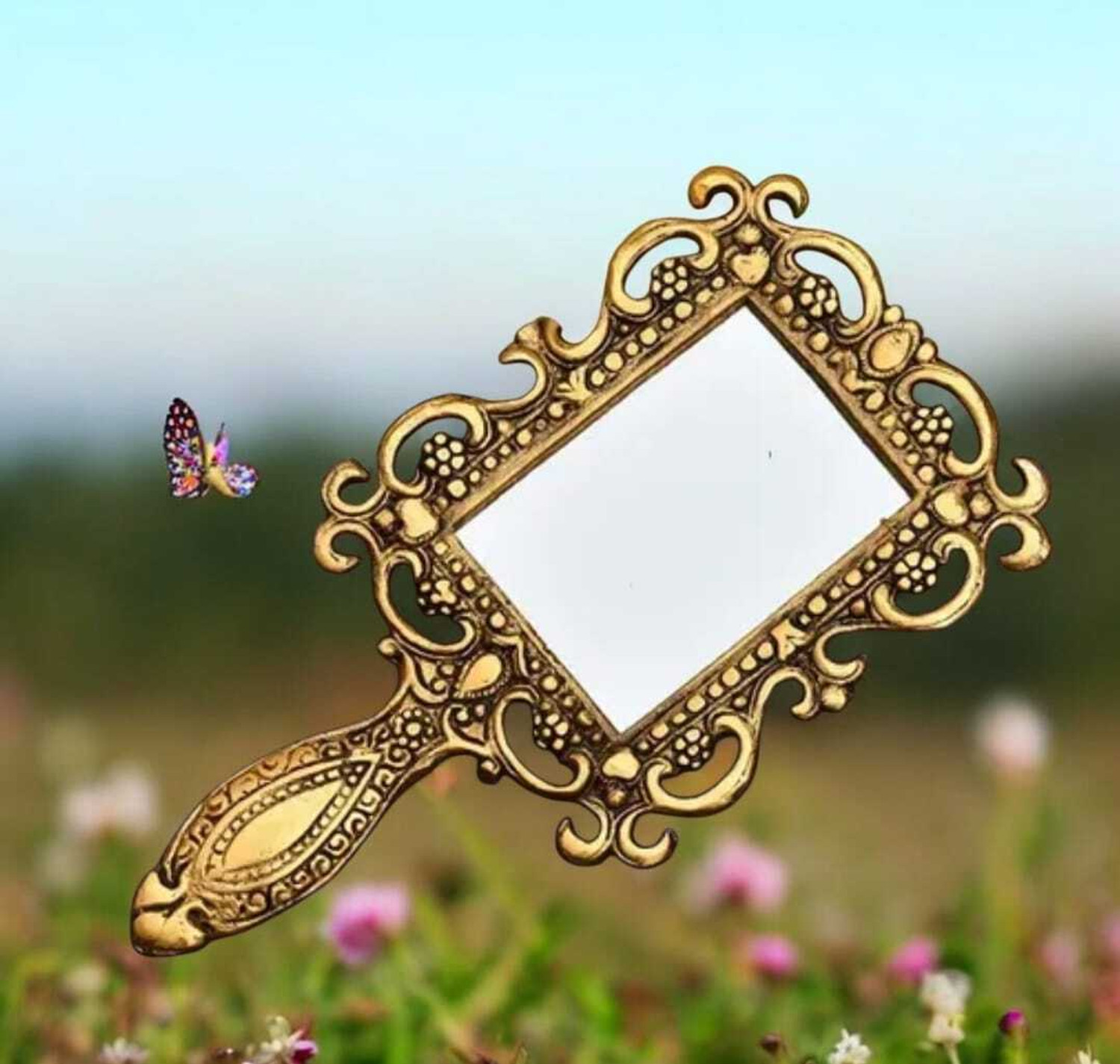 Image of The Ikea Full length Gold Mirror Decorative Mirror (Designer)