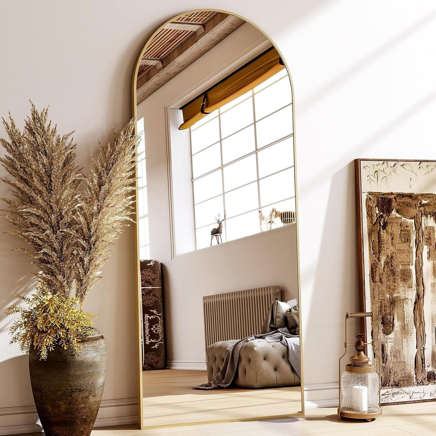 Image of The Ikea Full length Gold Mirror Decorative Mirror (Designer)