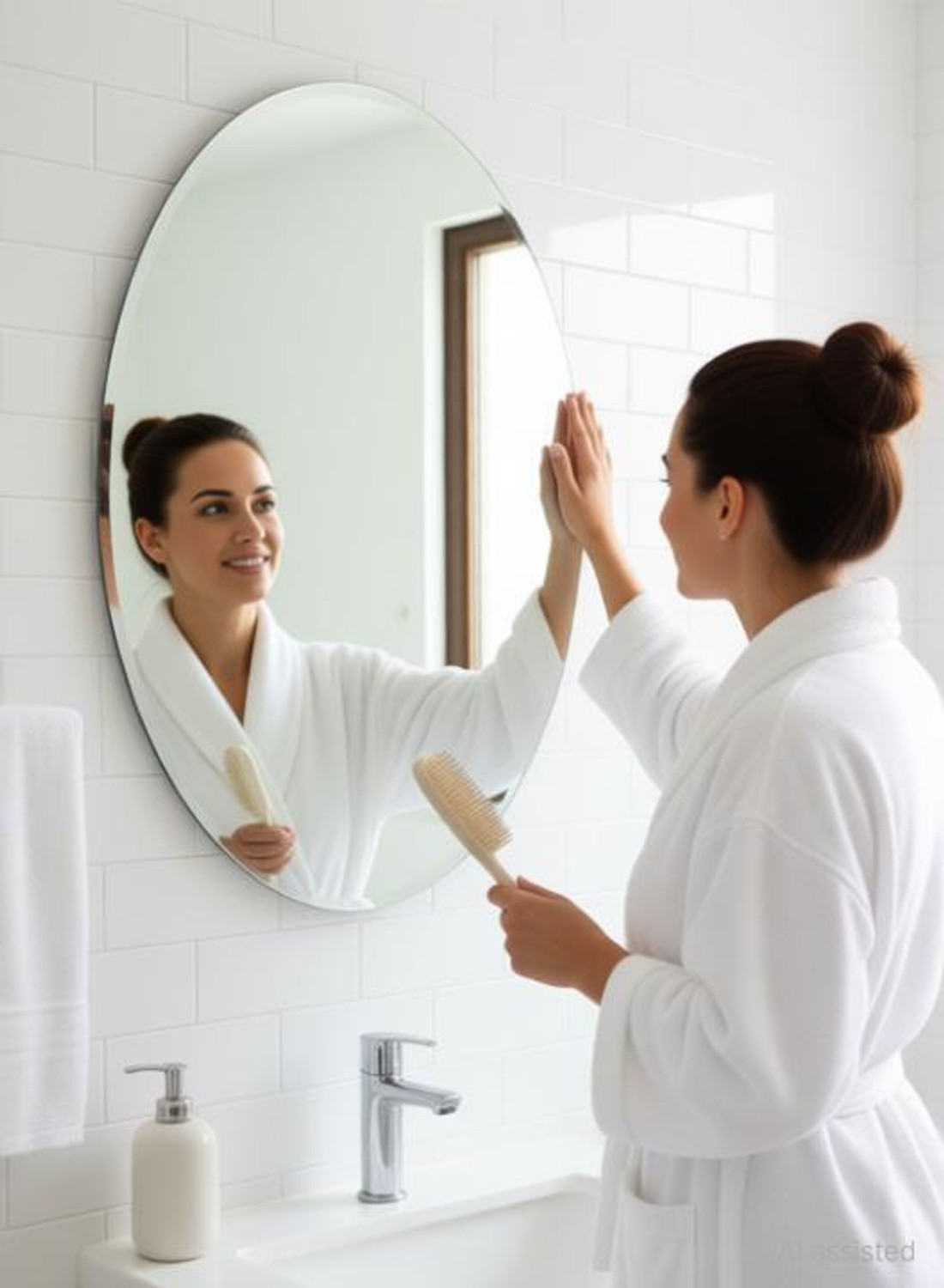 Image of kendra 52364 Bathroom Mirror (Round)