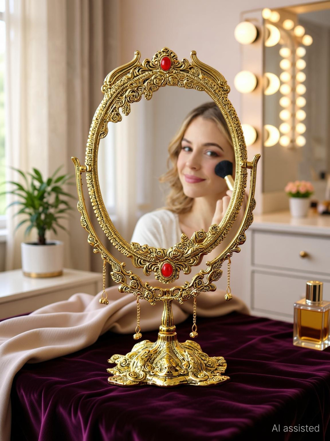 Image of The Ikea Full length Gold Mirror Decorative Mirror (Designer)