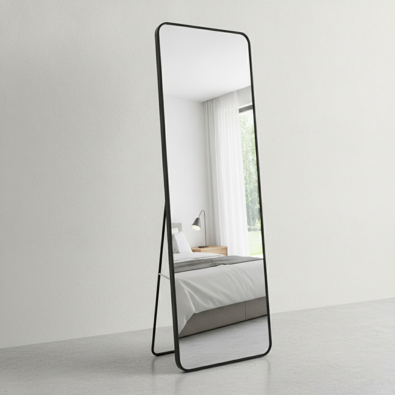 Image of LUPPRA Arched Full Length Mirror - GOLD Frame (155 x 45 cm) Bathroom Mirror (Semi Curved Finish : Glossy Gold)