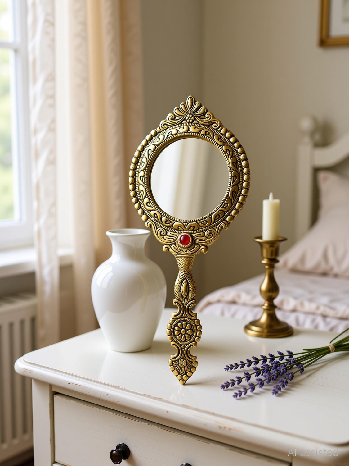 Image of The Ikea Full length Gold Mirror Decorative Mirror (Designer)