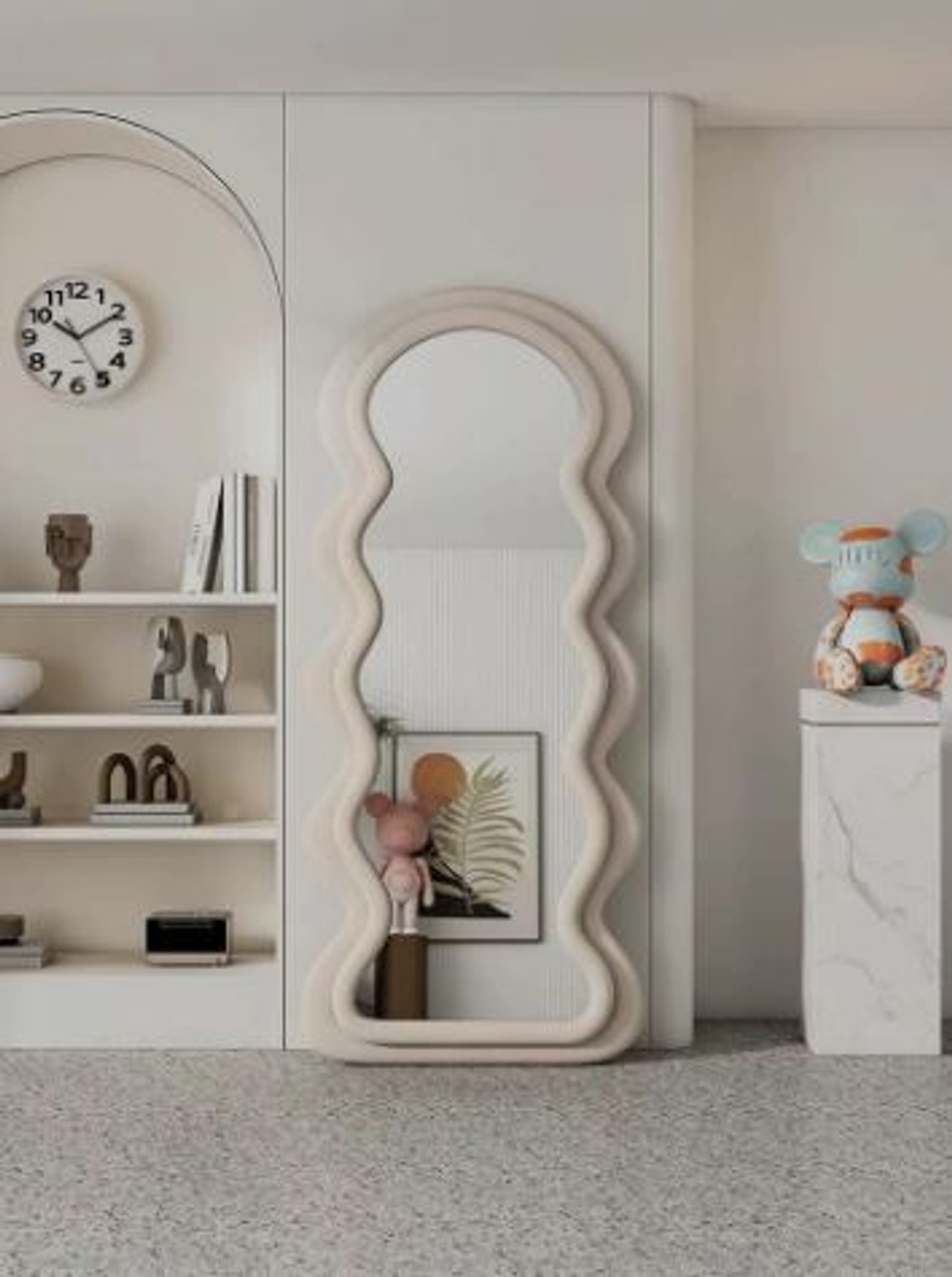 Image of LUPPRA Arched Full Length Mirror - GOLD Frame (155 x 45 cm) Bathroom Mirror (Semi Curved Finish : Glossy Gold)