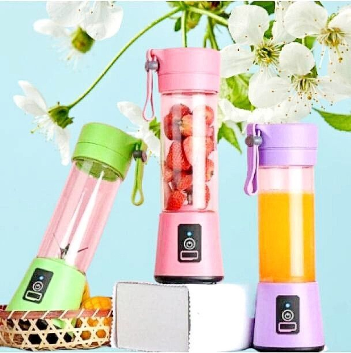 Image of JayGopalTrendz Electric Rechargeable Fruit Juicer Maker Portable USB Mini Juicer ShakerTY202 350 W Juicer Mixer Grinder (Electric Rechargeable Fruit Juicer Maker Portable USB Mini Juicer ShakerTY202 | 1 Jar | Multicolor)