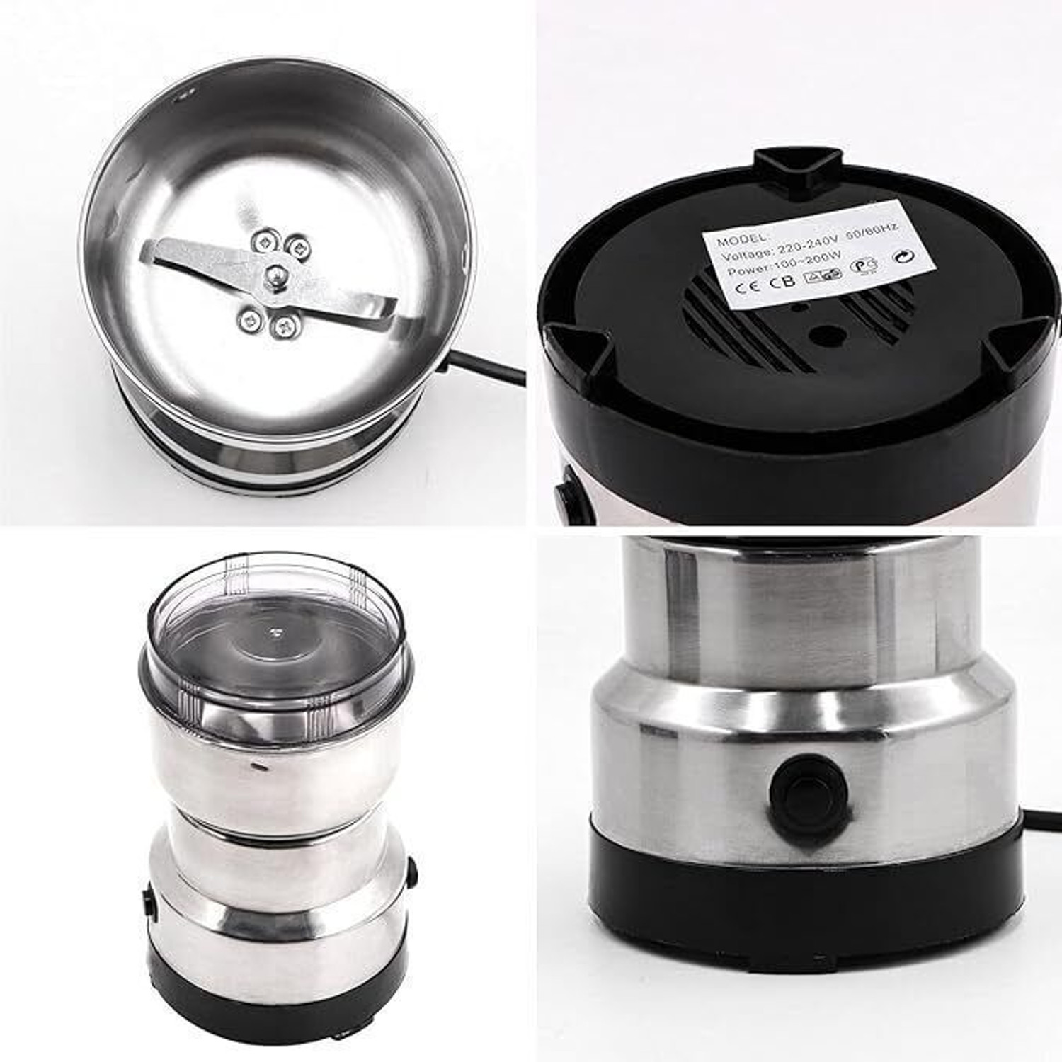 Image of DAKSHWAY Mini Mixer Grinder 500 W Juicer Mixer Grinder (Electric Stainless Steel Grinder | High-Speed Mini Grinder | 1 Jar | Silver)