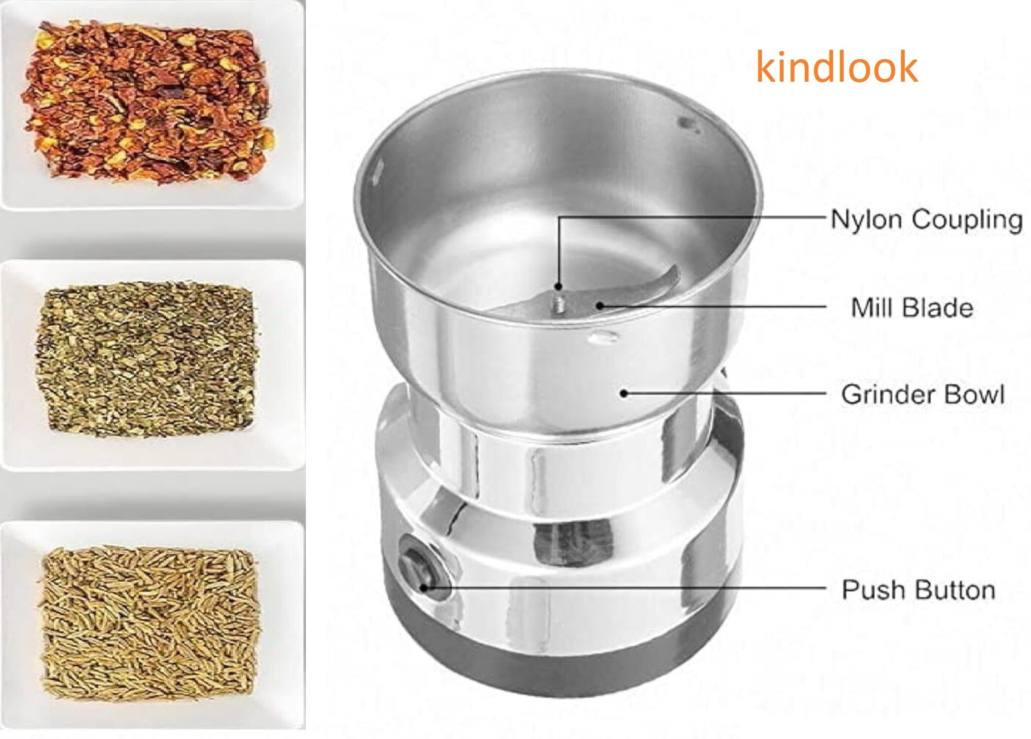 Image of DAKSHWAY PRO 450 W Juicer Mixer Grinder (P20 Grinder Stainless Steel Electric Coffee & Spice Grinder Mixer | 1 Jar | Multicolor)