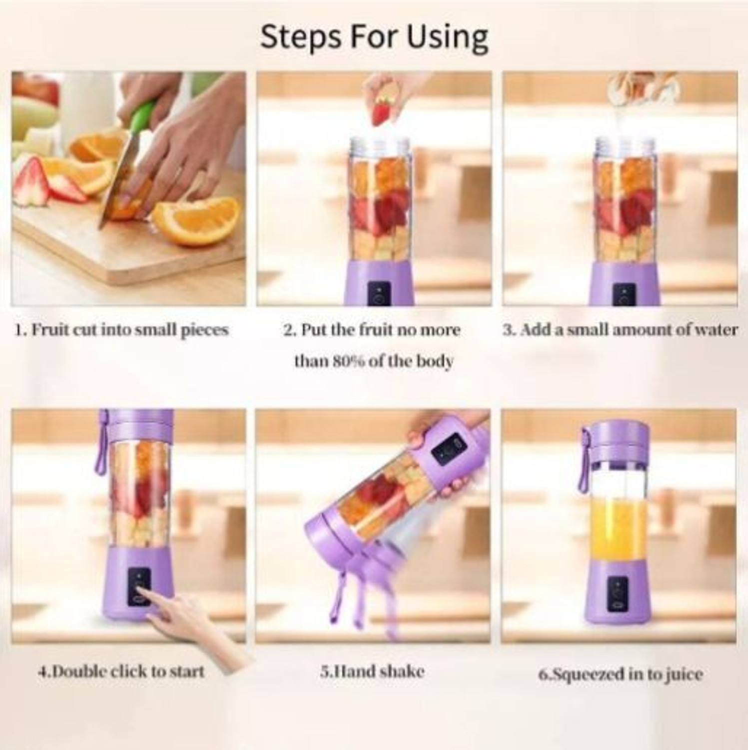 Image of Modexa Global Pro Fruit Juicer 200 W Juicer Mixer Grinder (Msk 6023A Electric Juice Maker Juicer Bottle Blender Mixer Rechargeable Bottle | 1 Jar | Multicolor)