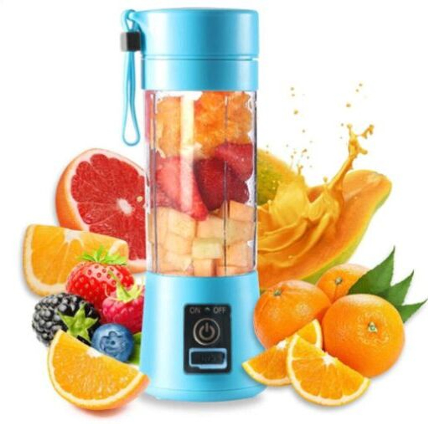 Image of princemarkett Pro Fruit Juicer 200 W Juicer Mixer Grinder (Msk 6032A Electric Juice Maker Juicer Bottle Blender Mixer Rechargeable Bottle | 1 Jar | Multicolor)