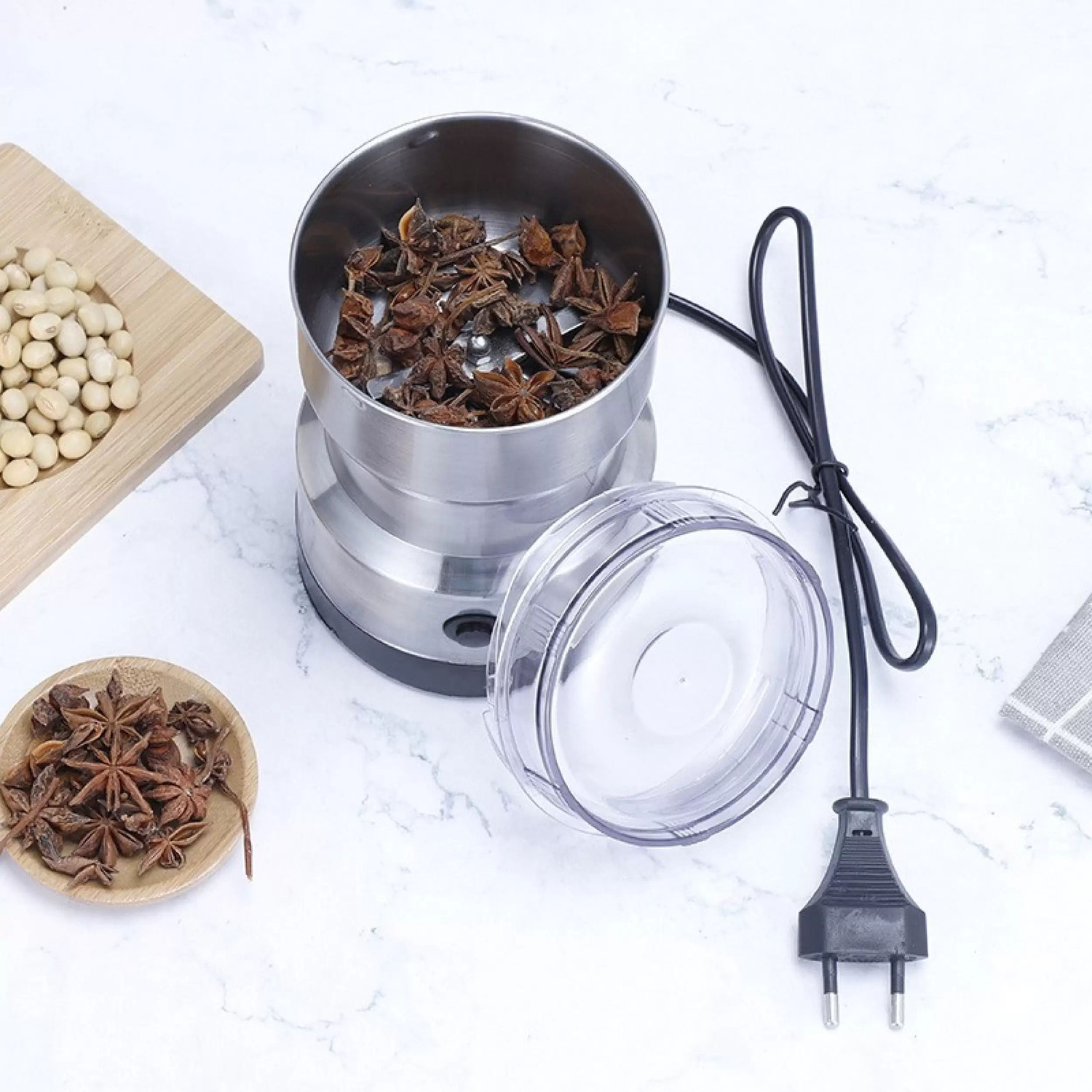 Image of Manasa 150W Mixer Grinder 200 W Mixer Grinder (Stainless Steel Dry Grain | 1 Jar | Silver)