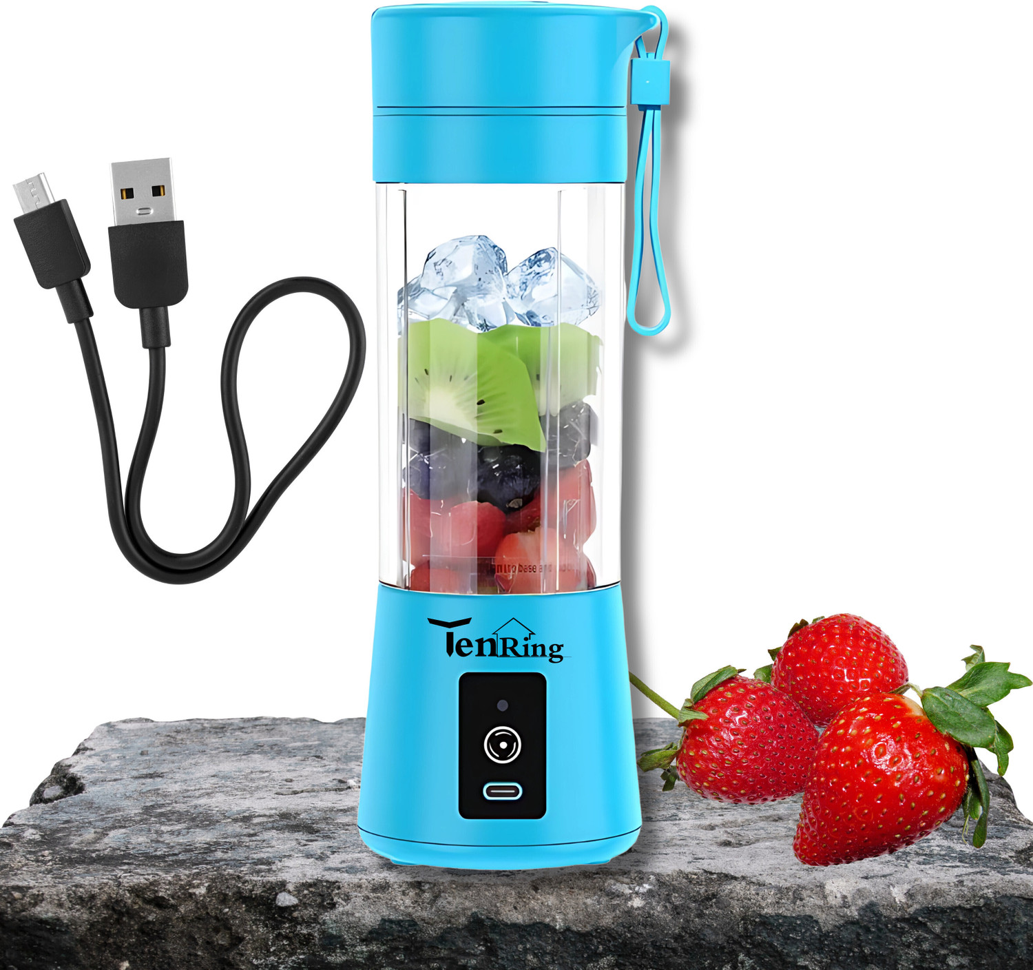 Image of DAKSHWAY Wireless Rechargeable Blender Portable Juicer for Smoothies, Milkshakes M273 180 W Juicer (Portable Mini USB Juicer Wireless Rechargeable Blender for Fresh Juices Pro 18 | 1 Jar | Multicolor)