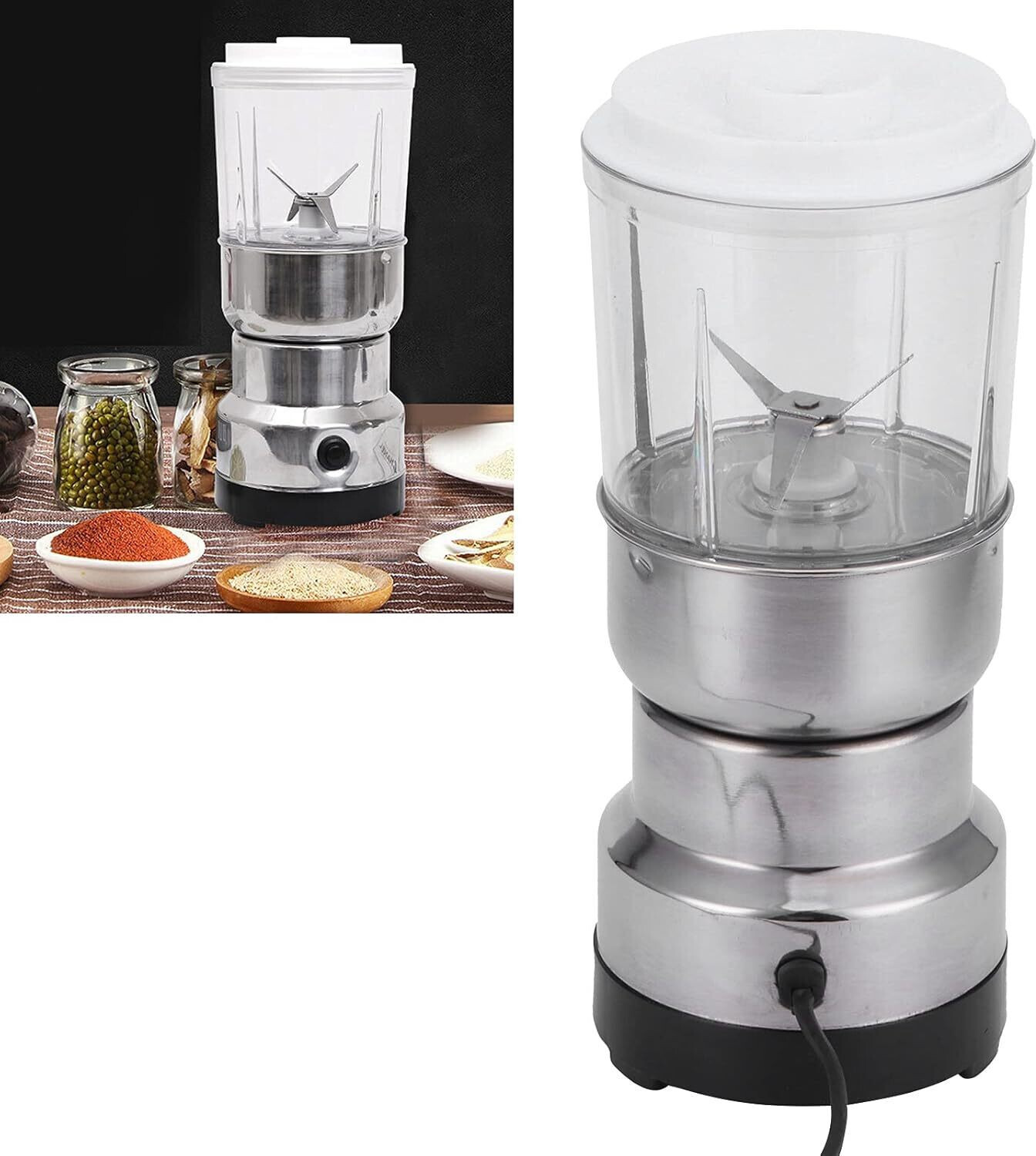Image of BazaarNest Ult-31 150 W Juicer Mixer Grinder (Spice Grinder Electric Coffee Grinder & Juicer-Silver | 1 Jar | Silver)