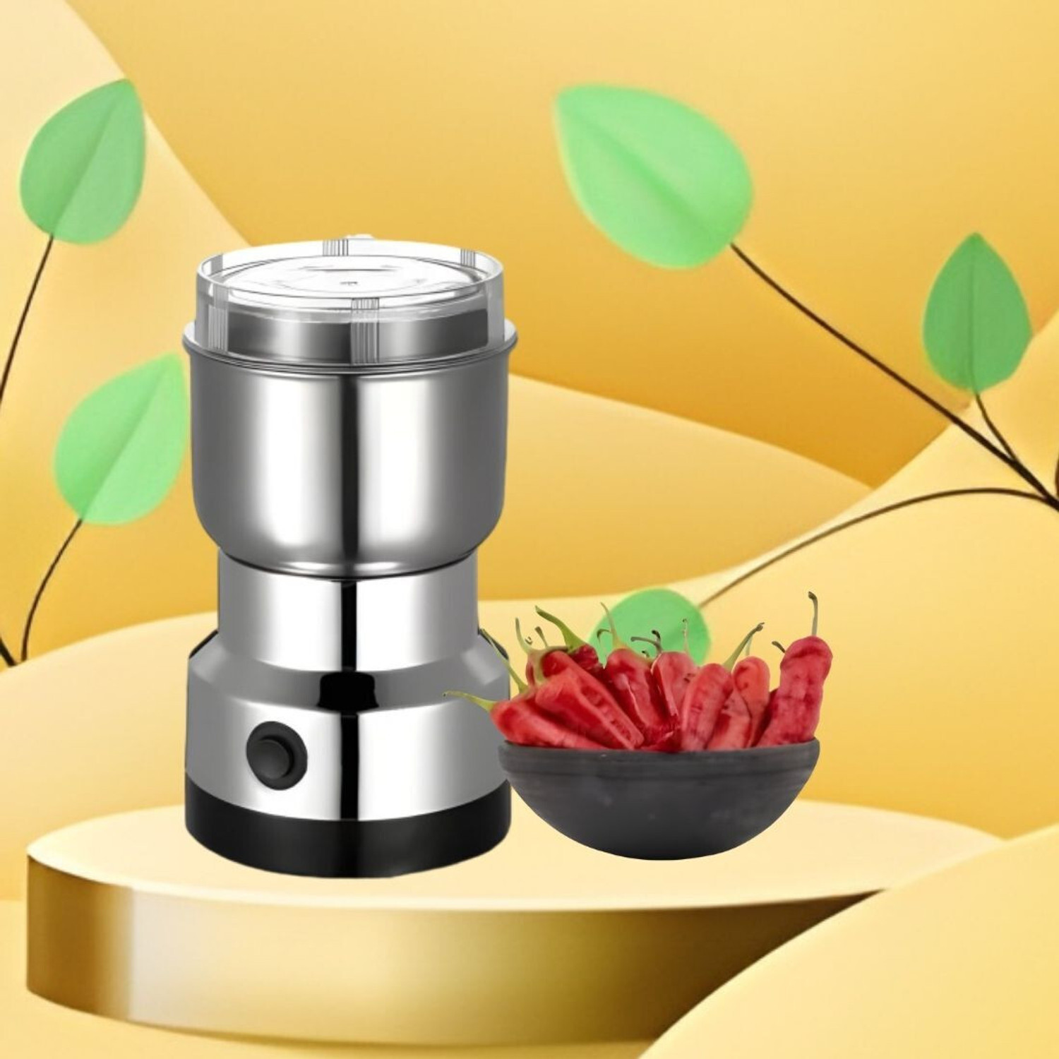 Image of Manasa JX 3 500 W Mixer Grinder (Mini Stainless Steel Coffee Spice Nuts Grains Bean Grinder | 1 Jar | Multicolor)