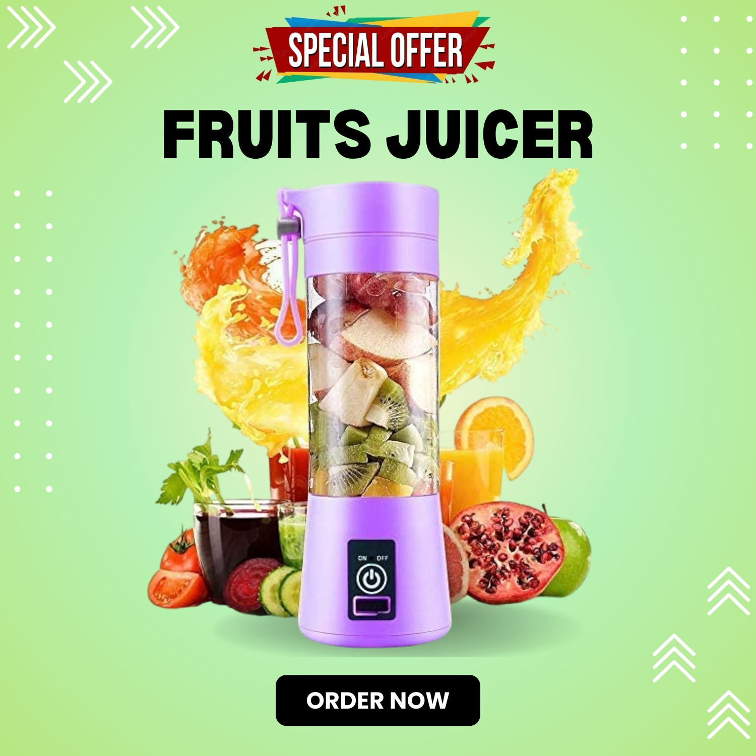 Image of APNA STORE Electric Rechargeable Fruit Juicer Maker Portable USB Mini Juicer ShakerTY291 350 W Juicer Mixer Grinder (Electric Rechargeable Fruit Juicer Maker Portable USB Mini Juicer ShakerTY291 | 1 Jar | Multicolor)