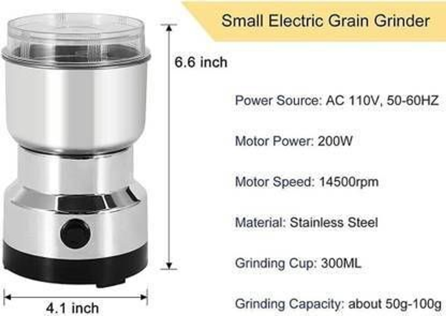 Image of Manasa Mini Mixer Grinder 150 W Mixer Grinder (Mini Mixer Grinder | 1 Jar | Silver)