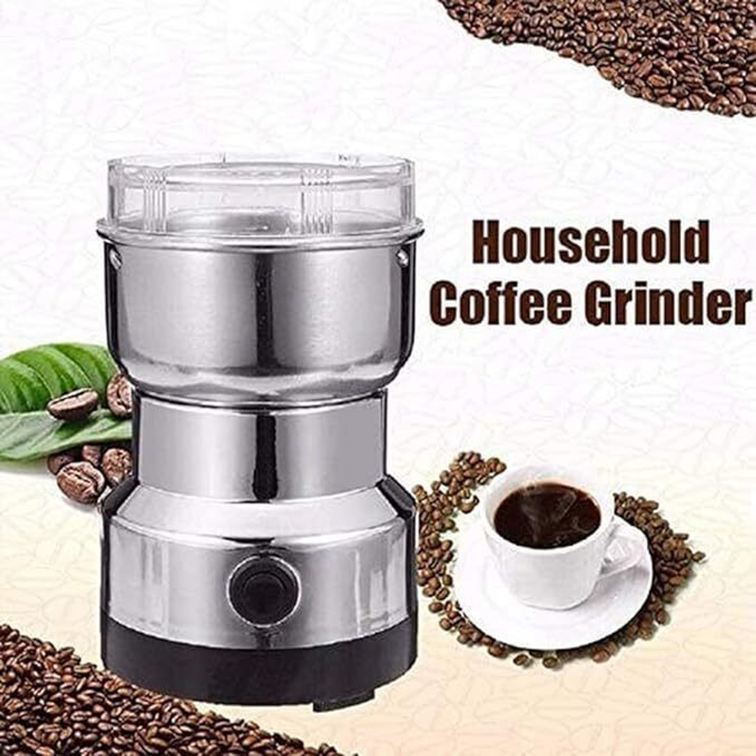 Image of Elvara creations Mini Mixer Grinder 550 W Juicer Mixer Grinder (Mixer Grinder Smash Machine Stainless Steel Multifunctional Electric Grinder | 1 Jar | Silver)