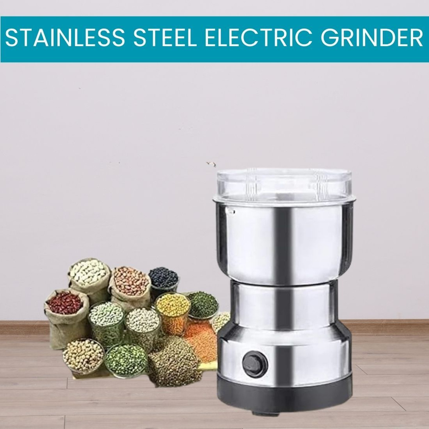 Image of Manasa Mixer Grinder 200 W Mixer Grinder (Multifunction Mixer Grinder Machine, Smash Machine, Coffee Bean Grinder | 1 Jar | Silver, Black)