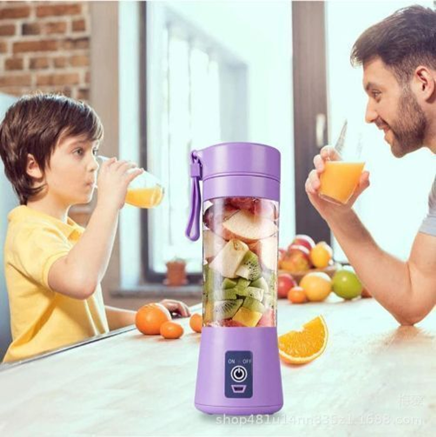 Image of SS brother Pro Fruit Juicer 200 W Juicer Mixer Grinder (AE 932A ELECTRIC JUICER MIXER GRINDER RECHARGEABLE USB BOTTLE BLENDER SHAKER | 1 Jar | Multicolor)
