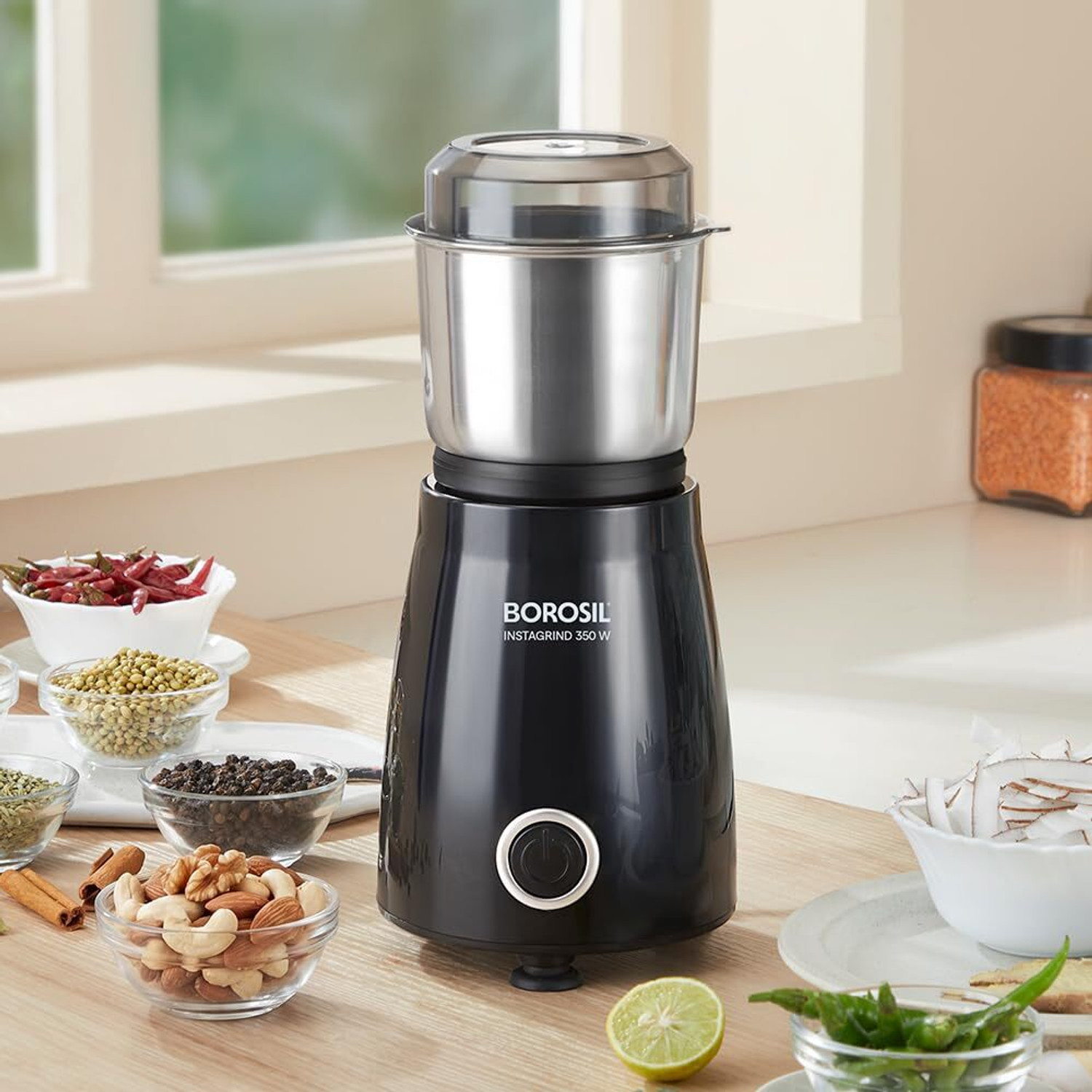 BOROSIL Mini 350 W Mixer Grinder