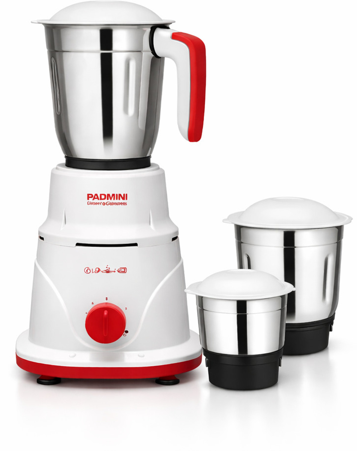 Image of PADMINI DYNA 550 W Mixer Grinder (DYNA 550W | 3 Jars | RED AND WHITE)