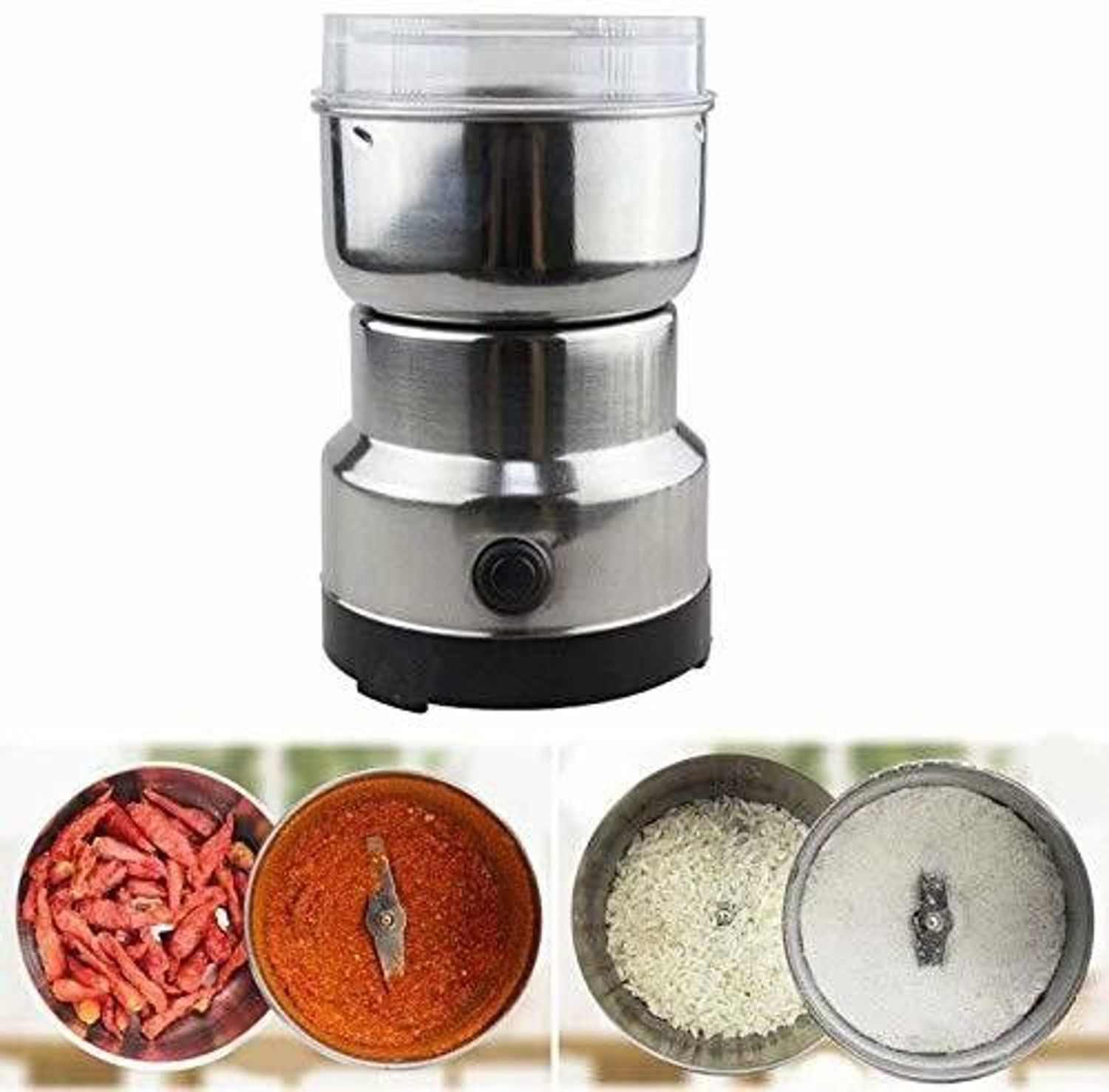 Image of Manasa Mixer Grinder 200 W Mixer Grinder (Multifunction Mixer Grinder Machine, Smash Machine, Coffee Bean Grinder | 1 Jar | Silver, Black)