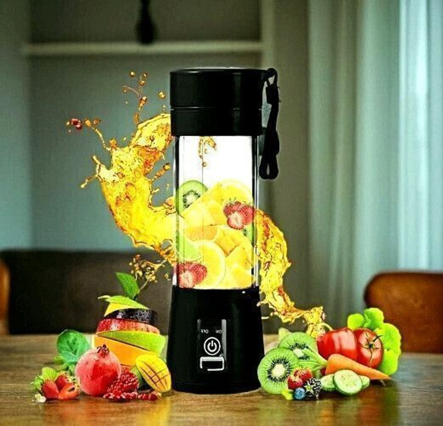 Image of SS brother Pro Fruit Juicer 350 W Juicer Mixer Grinder (USB Rechargeable Mini Juicer Mixer Grinder MI138 | 1 Jar | Multicolor)