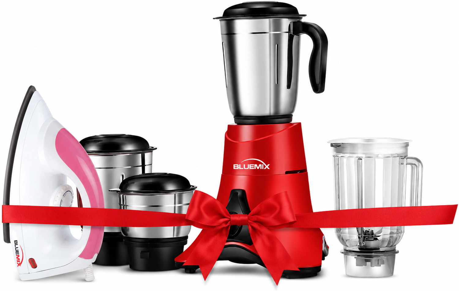 Image of BOSCH Mixer Grinder TrueMixx MG2213C4RI 500 W Mixer Grinder (MG2213C4RI | 3 Jars | Red)