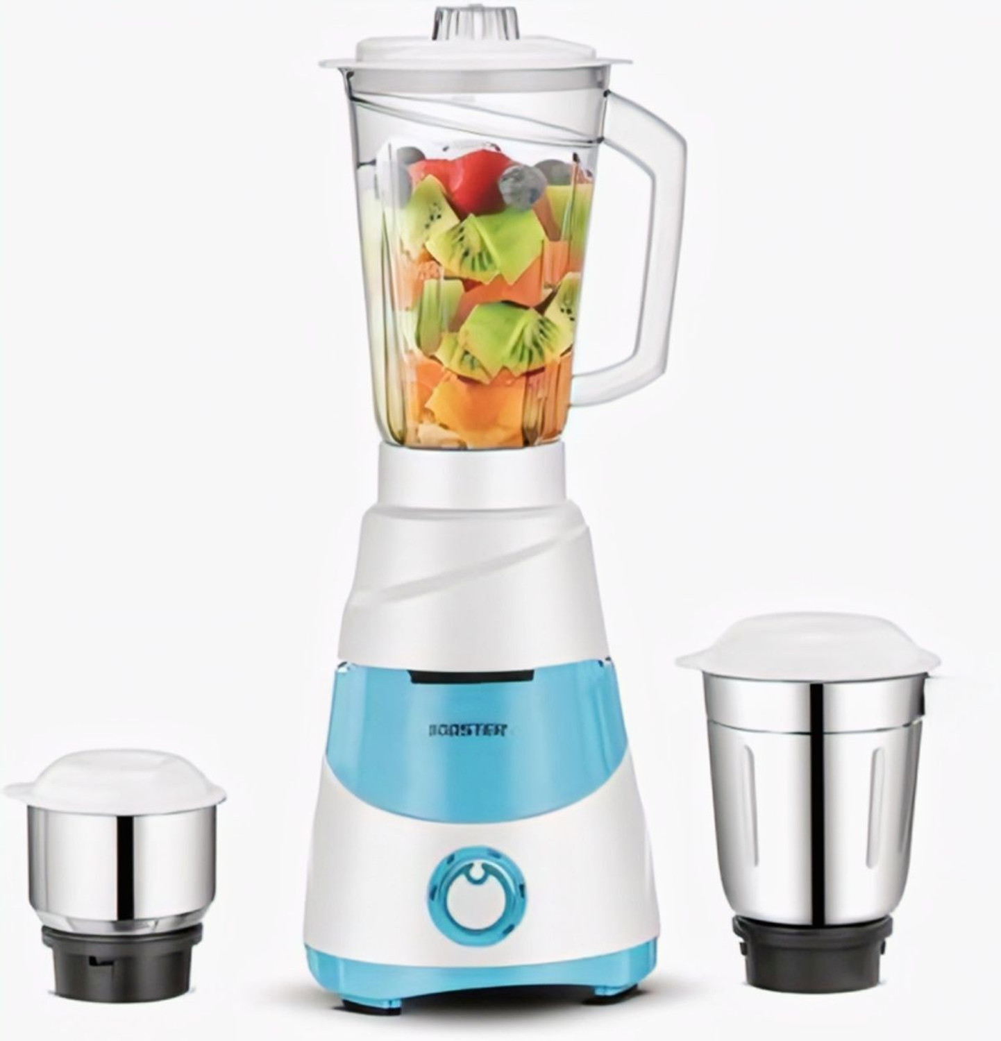 Image of BazaarNest Mini Mixer Grinder 600 W Juicer Mixer Grinder (Mixer& Grinder Mini Mixer and Grinder Stainless Steel Spice Grinder Japan Smart | 1 Jar | Silver)