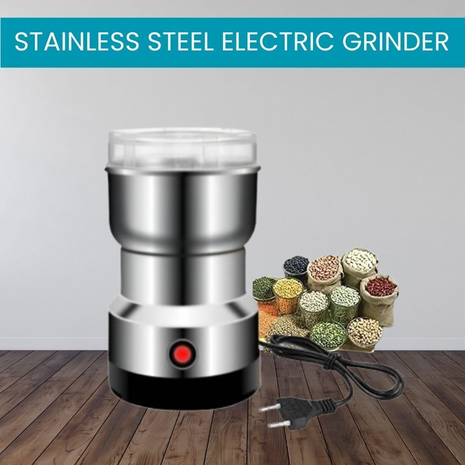 Image of HARIS STORE Single - Text Used For: ID 150 W Mixer Grinder (nima Stainless Steel Multifunctional Grinder lkj29 | 1 Jar | Silver)