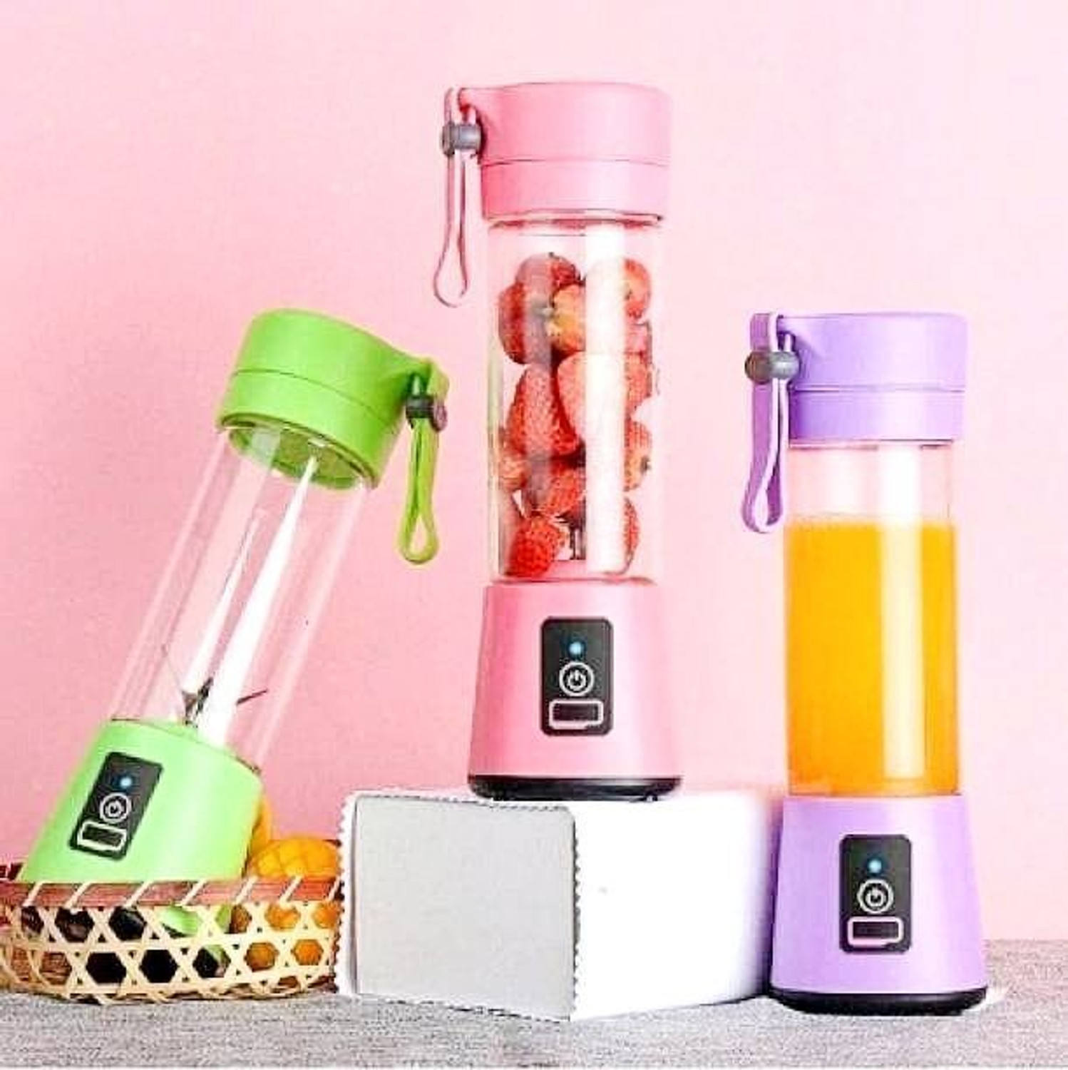 Image of Radhe Pro Fruit Juicer 200 W Juicer Mixer Grinder (AYY 526Y PORTABLE BLENDER FOR SMOOTHIES SHAKES FOR OFFICE,GYM,TREKKING,HOME USE | 1 Jar | Multicolor)