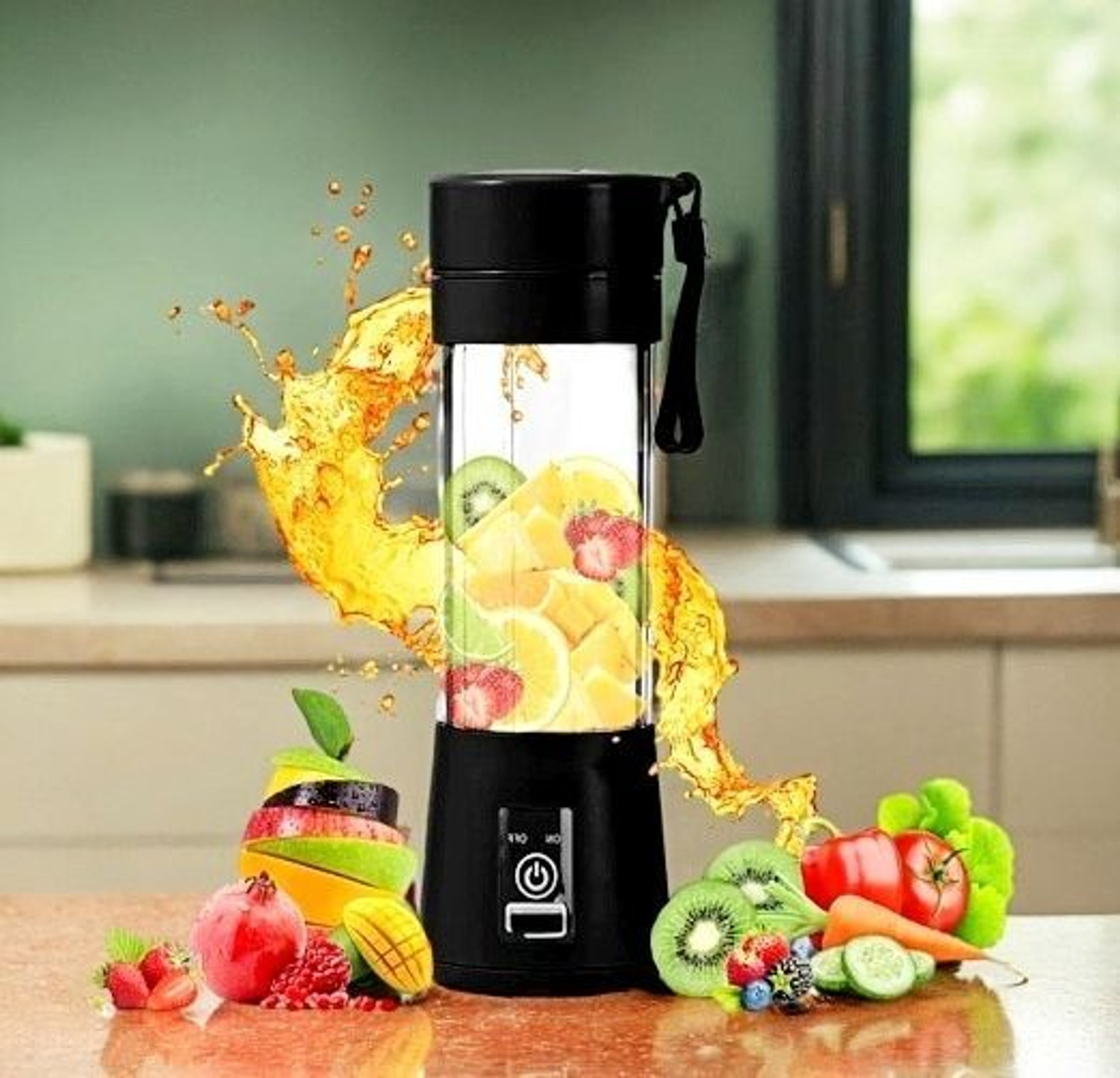 Image of JayGopalTrendz Electric Fruit Juicer Maker USB Rechargeable Mini Juicer Mixer GrinderQJ392 350 W Juicer Mixer Grinder (Electric Fruit Juicer Maker USB Rechargeable Mini Juicer Mixer GrinderQJ392 | 1 Jar | Multicolor)