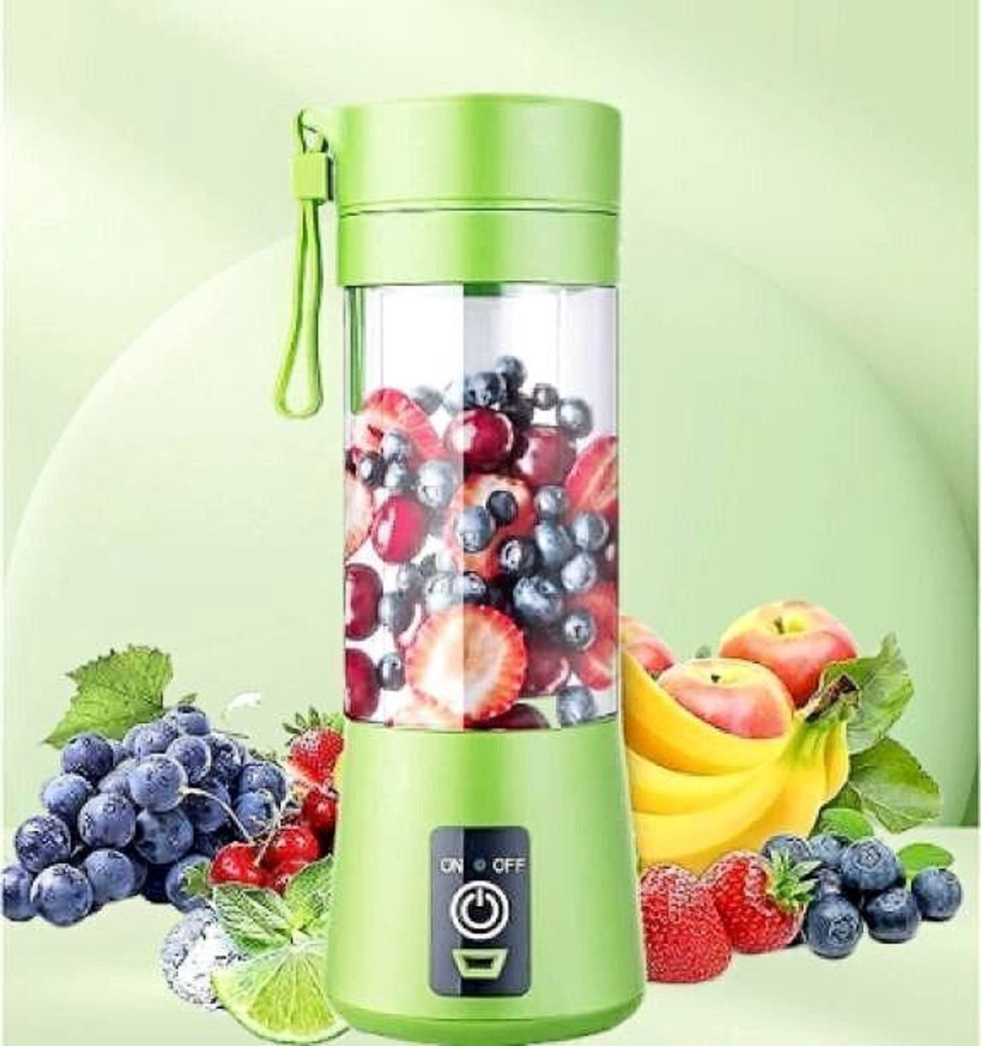 Image of Elvara creations Pro 450 W Juicer Mixer Grinder (Portable Grinder, USB Rechargeable Mini Grinder, Electric Grinder for mix 22 | 1 Jar | Silver)