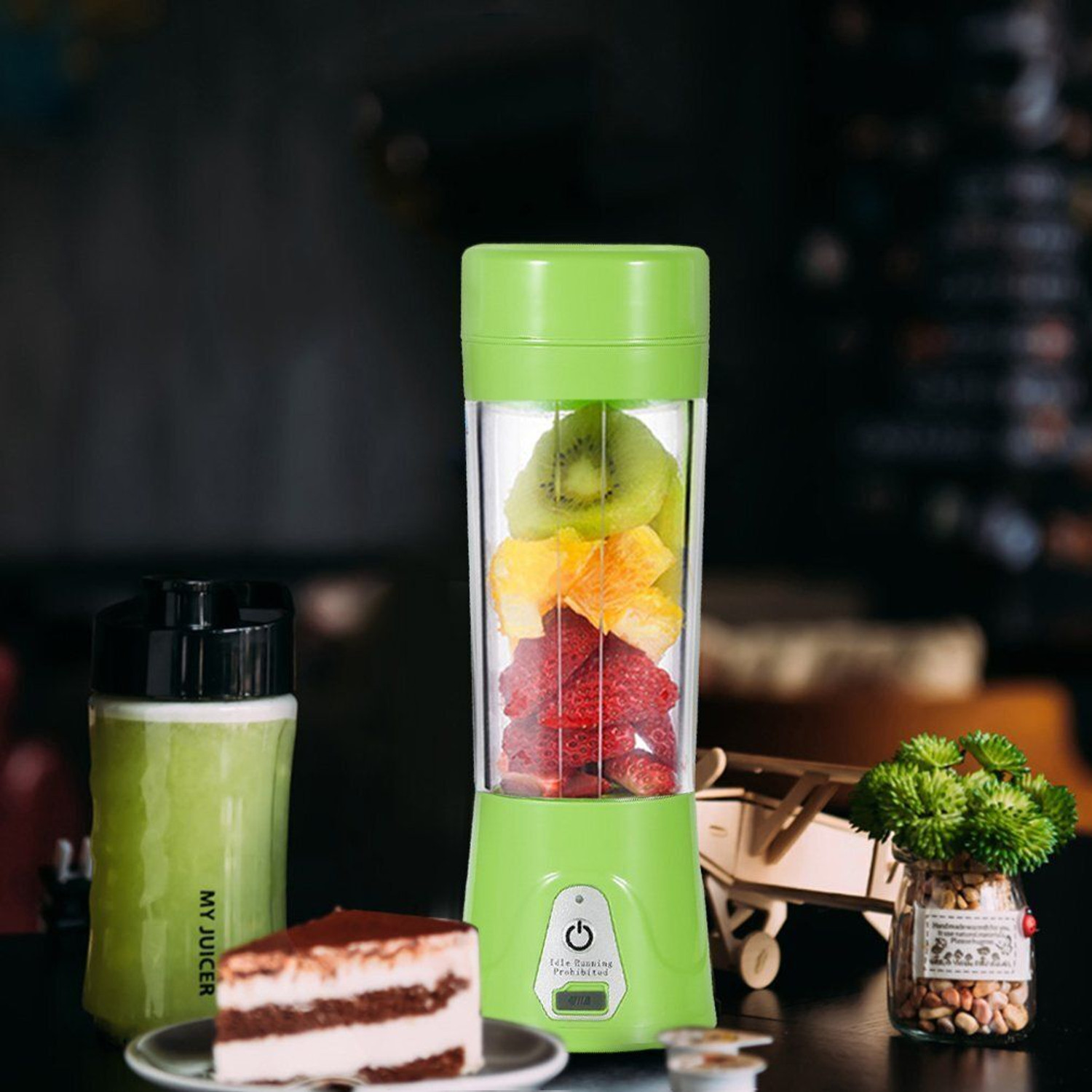 Image of Modexa Global Pro Fruit Juicer 200 W Juicer Mixer Grinder (High-torque Tornado Shaker Cup, Portable Stirring Blender for Shakers | 1 Jar | Multicolor)