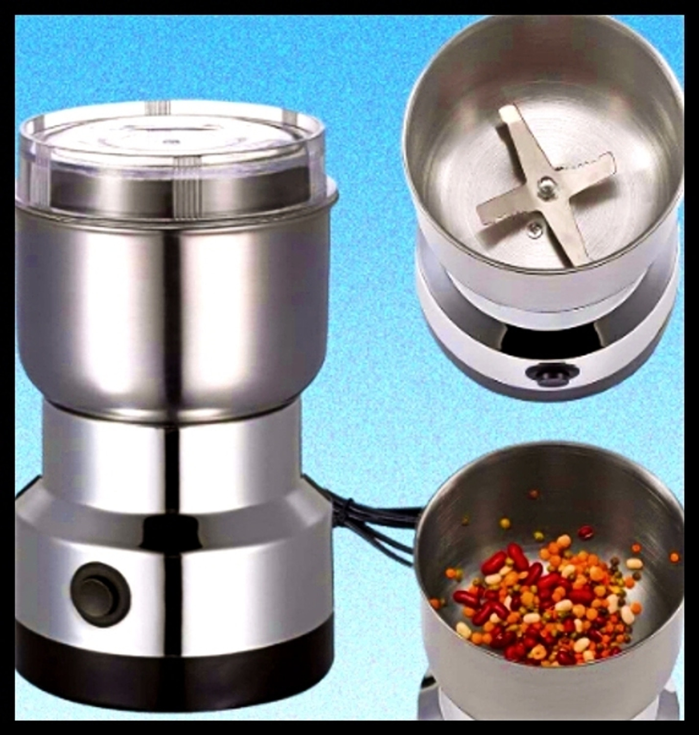 Image of Manasa Pro 450 W Juicer Mixer Grinder (Portable Grinder, USB Rechargeable Mini Grinder, Electric Grinder for mix 74 | 1 Jar | Silver)