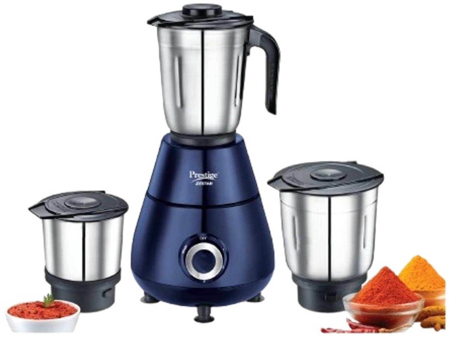 Image of PADMINI DYNA 550 W Mixer Grinder (DYNA 550W | 3 Jars | RED AND WHITE)