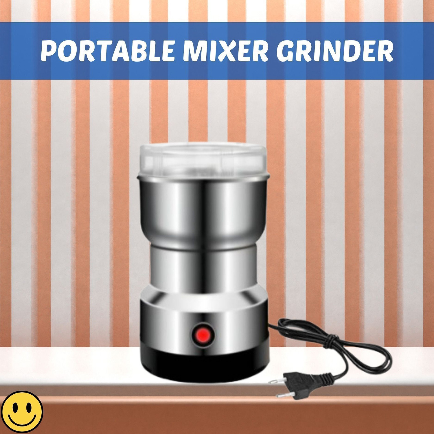 Image of HARIS STORE Electric Mixer Grinder & Coffee Maker for Kitchen Masala,Fruit &Onion GarlicA109 200 W Mixer Grinder (Electric Mixer Grinder & Coffee Maker for Kitchen Masala,Fruit &Onion GarlicE109 | 1 Jar | Silver)