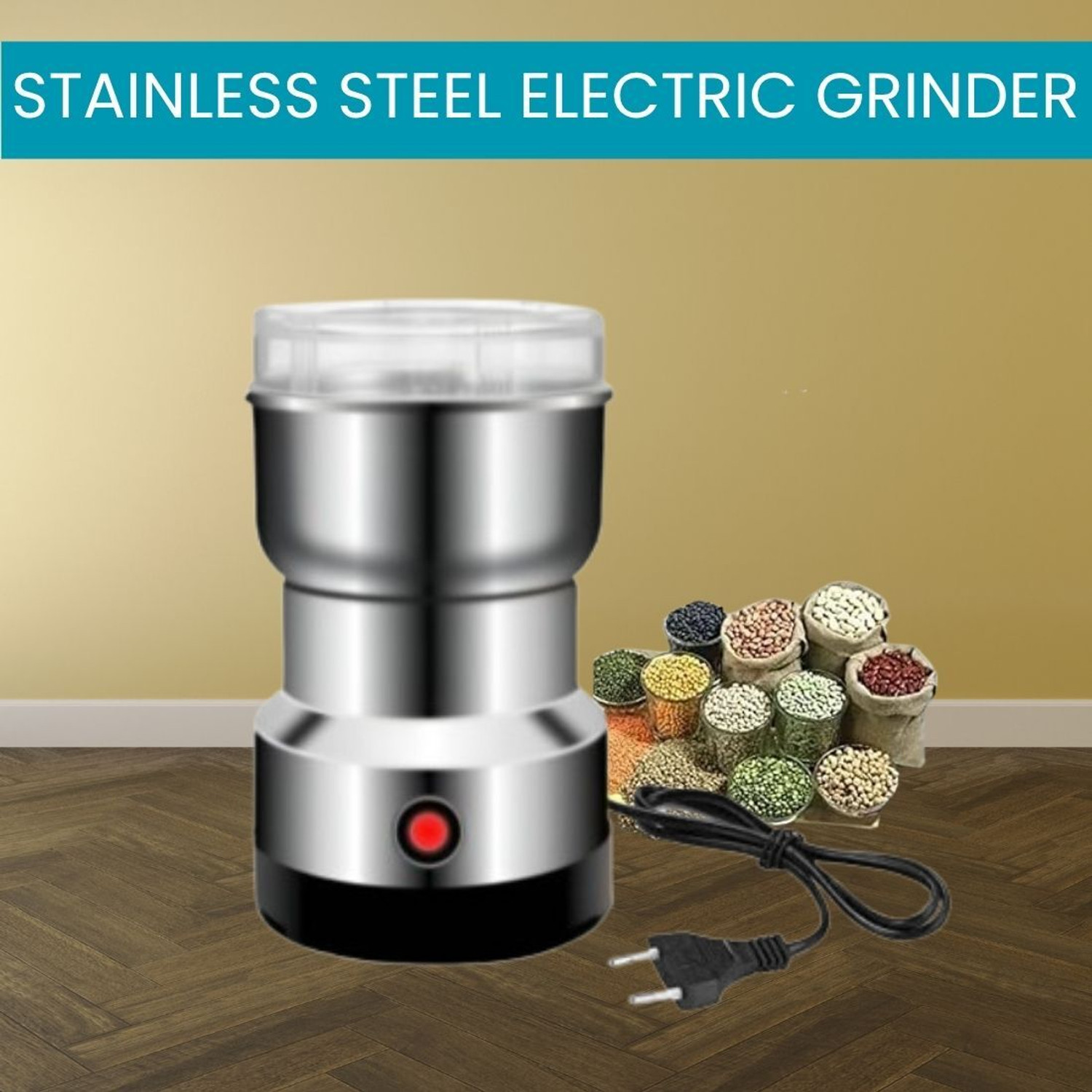 Image of Manasa Grinder 1 200 W Mixer Grinder (Electric Mixer Grinder, Coffee Maker for Kitchen Nuts, Masala & Onion GarlicK262 | 1 Jar | Silver)