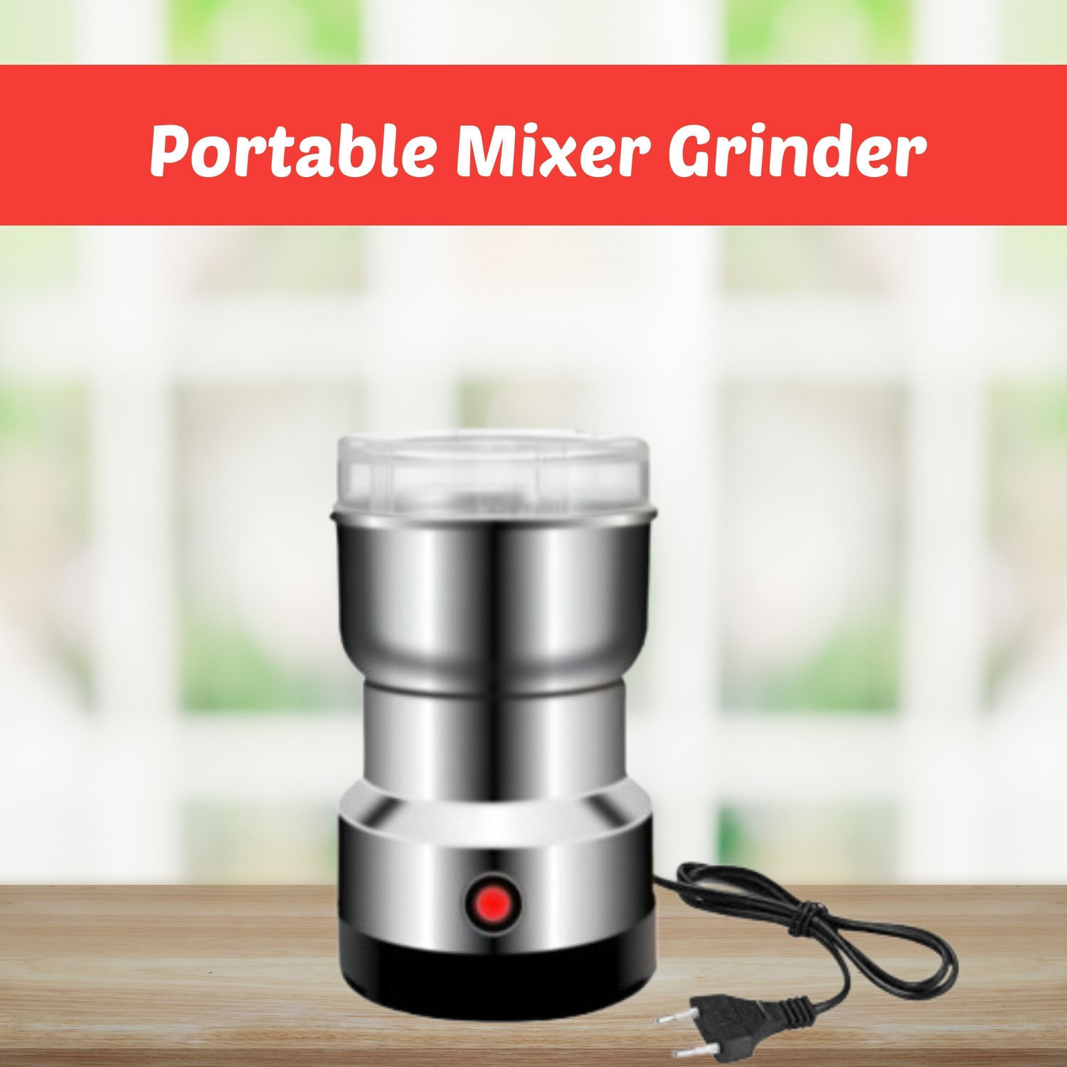 Image of HARIS STORE Grinder 1 200 W Juicer Mixer Grinder (Mini Mixer Grinder & Coffee Maker for Kitchen Masala, Onion, Garlic & FruitW332 | 1 Jar | Silver)