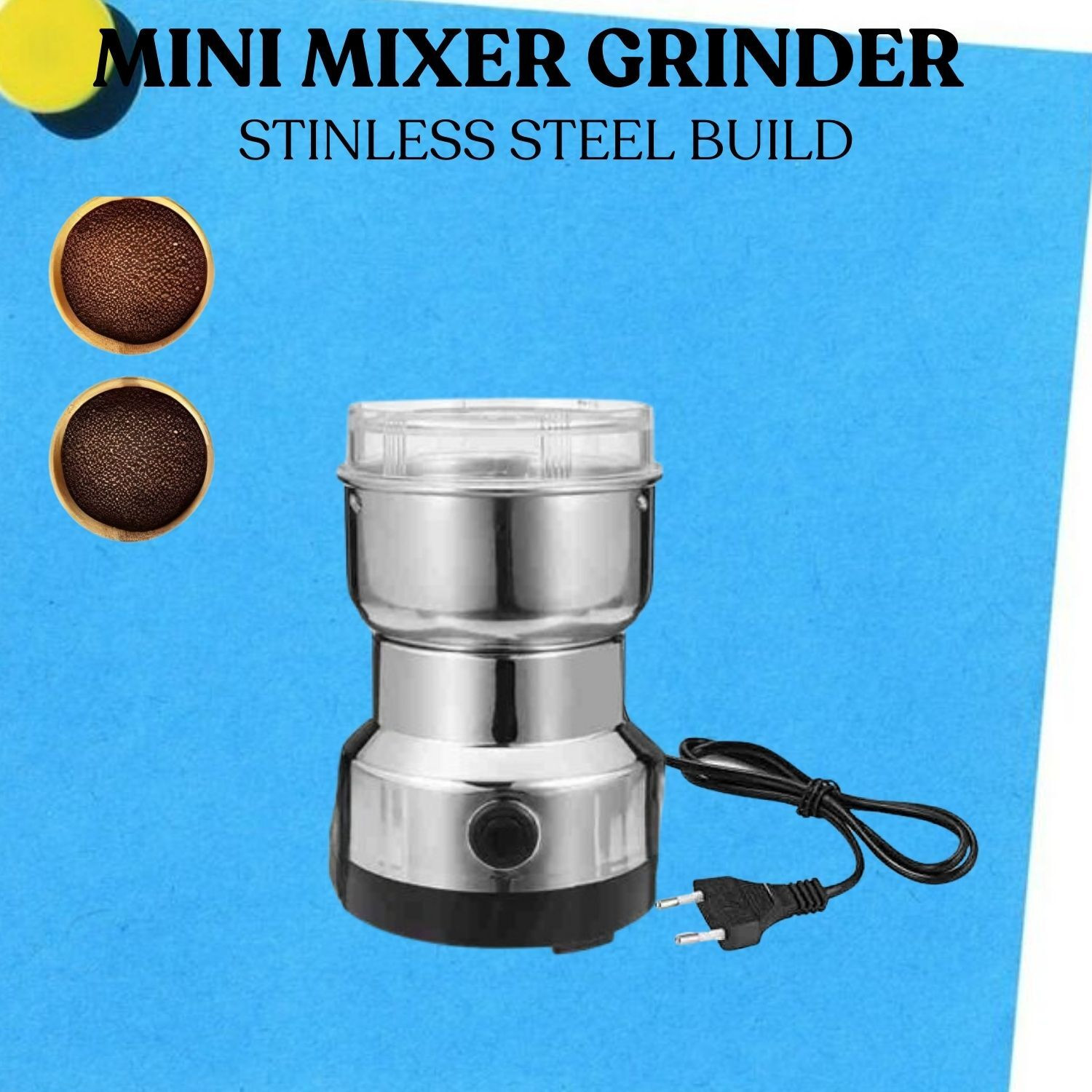 Image of SEVENMETICS pro 500 W Mixer Grinder (GrinMer-M27 /6 /25-412A | 1 Jar | Black, STEEL)