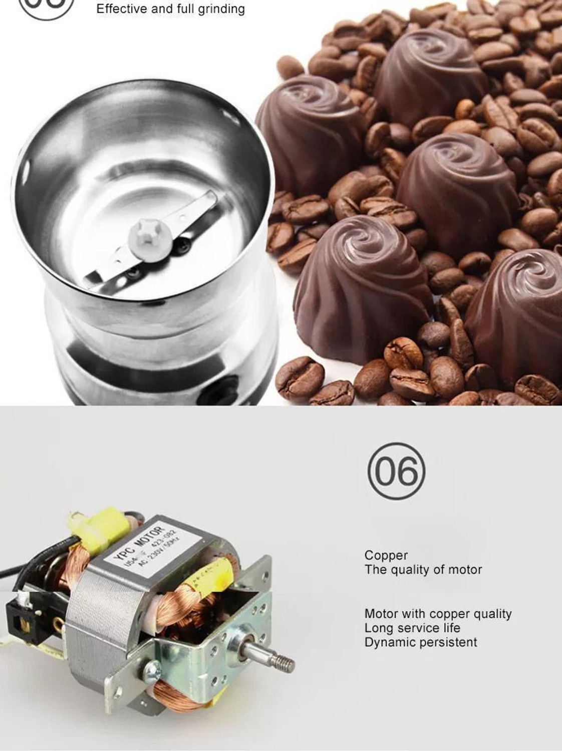 Image of Manasa Kitchen design Electric Household Grinder 200 W Juicer Mixer Grinder (By Nima japan 150 W,26000 RPM Mini Stainless Steel Spice Nuts Grainder | 1 Jar | Silver731)