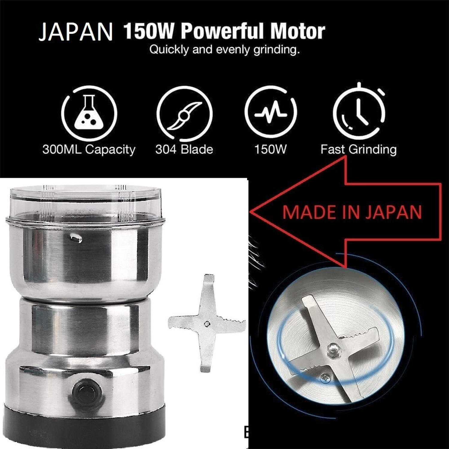 Image of DAKSHWAY PRO 450 W Juicer Mixer Grinder (P20 Grinder Stainless Steel Electric Coffee & Spice Grinder Mixer | 1 Jar | Multicolor)