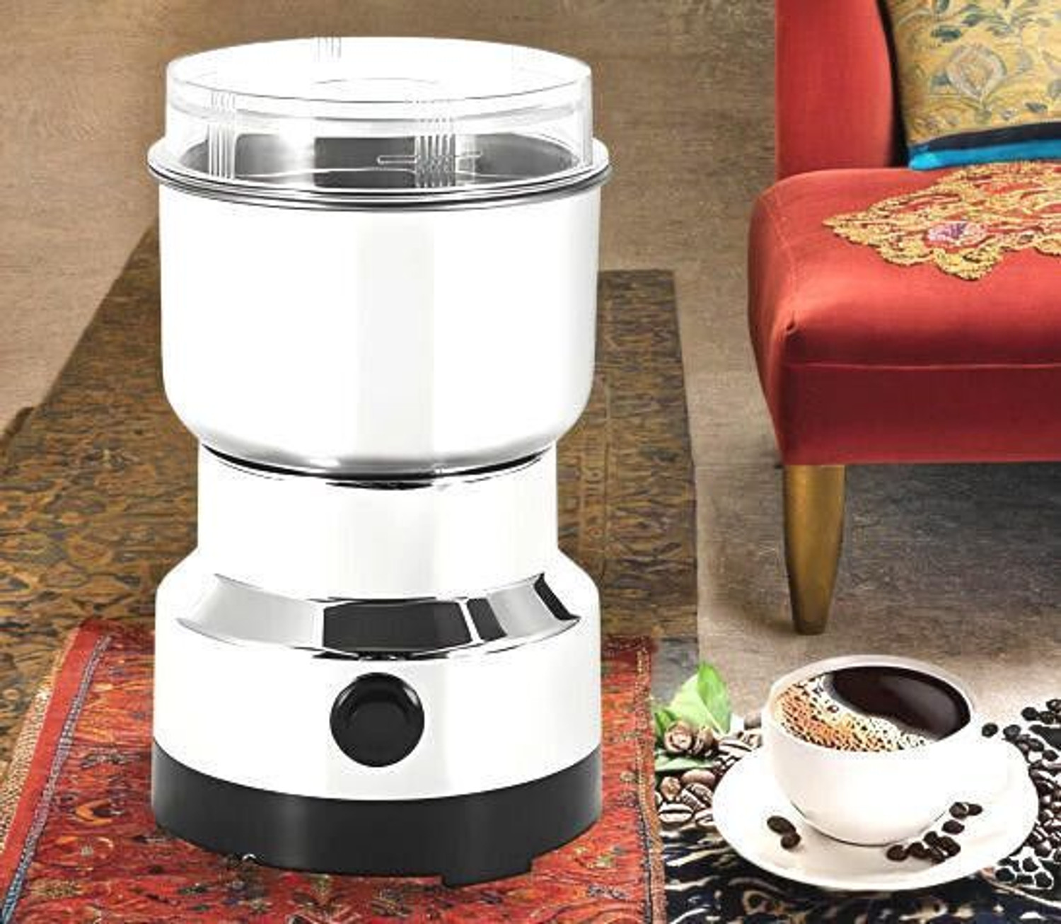 Image of JayGopalTrendz Grinder 350 W Mixer Grinder (Electric Grinder With Coffee & Nuts Grains Bean Grinder Juicer Mixer GrinderJ235 | 1 Jar | Silver)