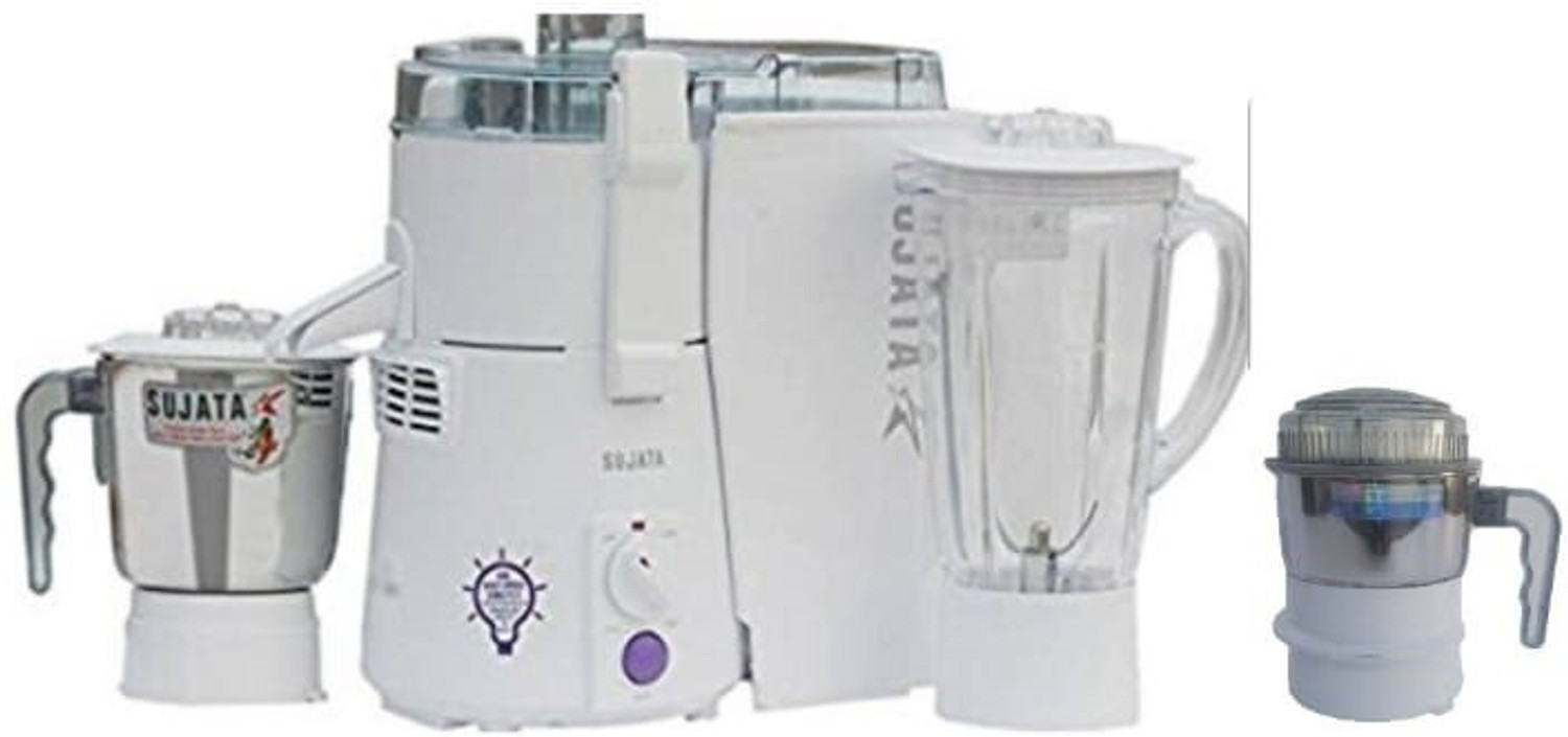 Image of Sunflame CRYSTAL 3 JARS 500 W Juicer Mixer Grinder (Crystal | 3 Jars | White)
