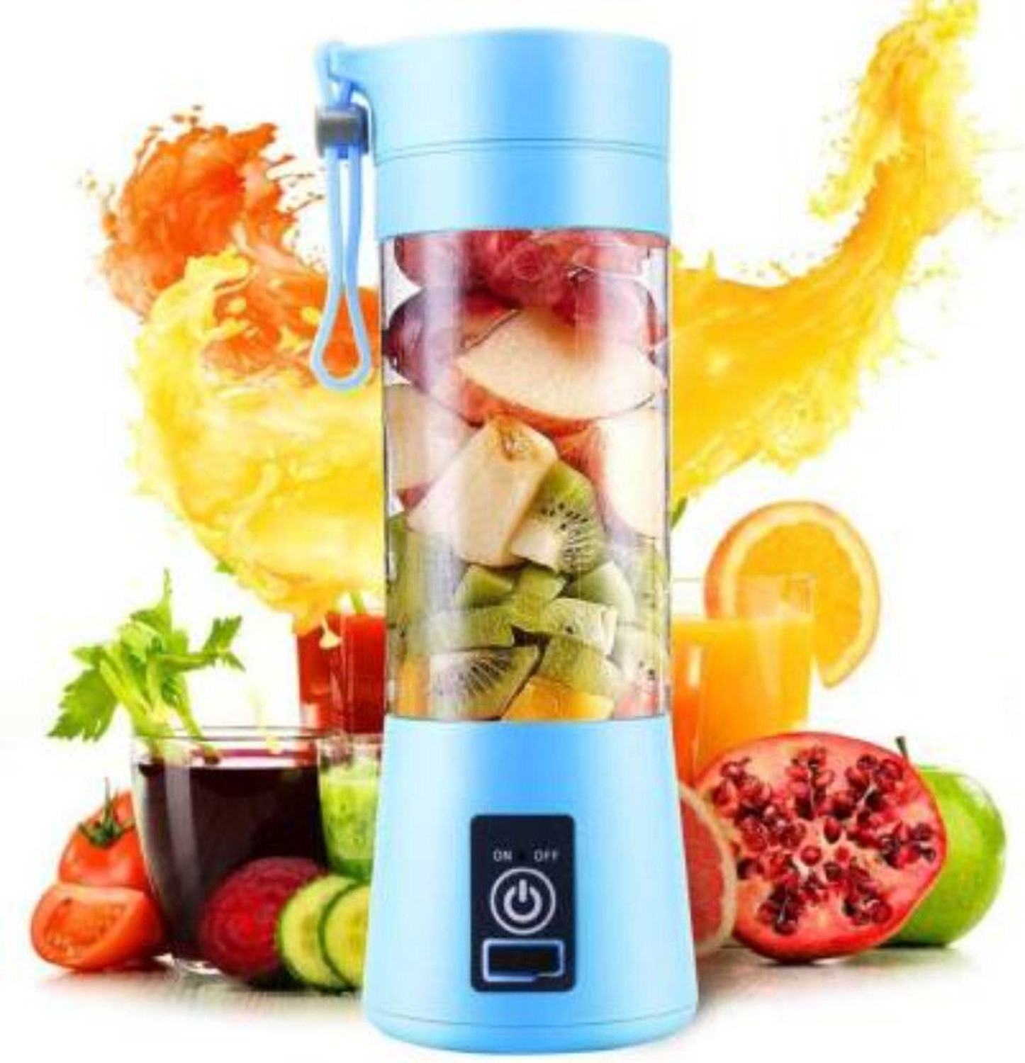 Image of Radhe Pro Fruit Juicer 200 W Juicer Mixer Grinder (Msk 5997A Hand juicer,Mini Fruit Mixer Machine Portable Electric Personal Juicer | 1 Jar | Multicolor)